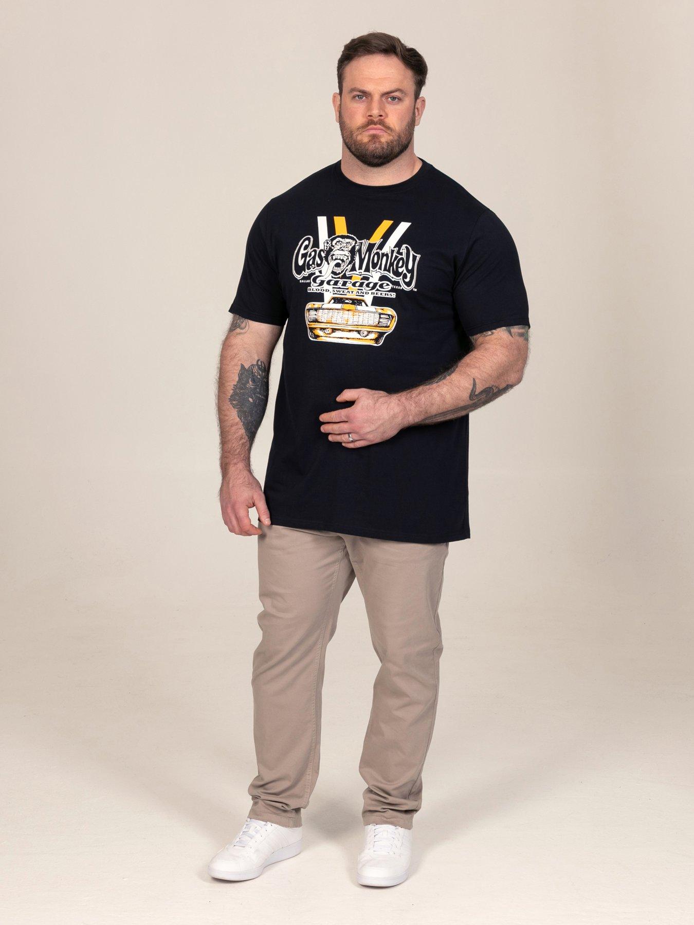 Image 3 of 7 of D555 Mens Official Gas Monkey Graphic Car Print T-Shirt - Navy