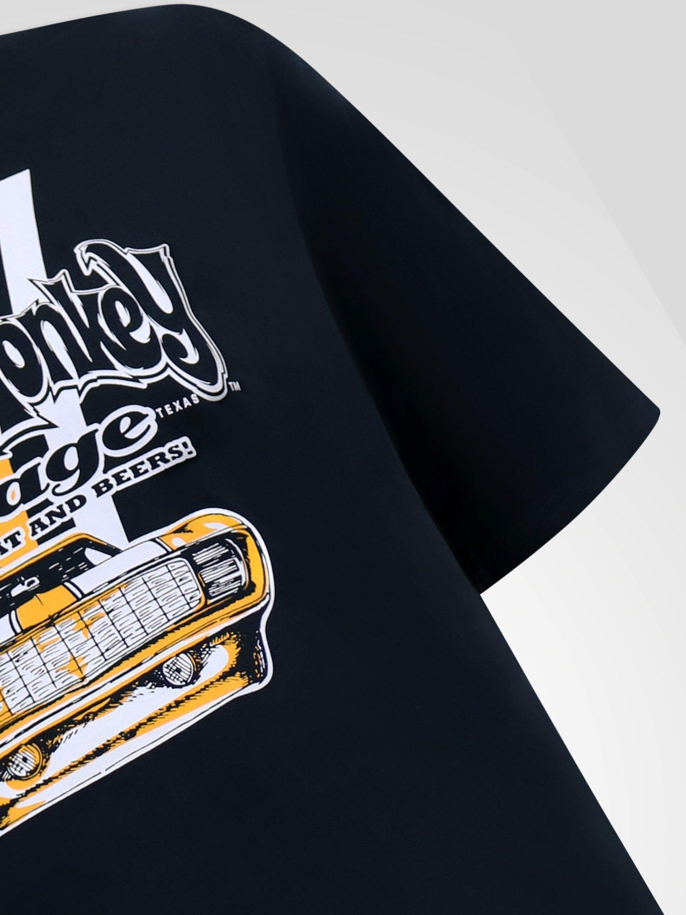 Image 5 of 7 of D555 Mens Official Gas Monkey Graphic Car Print T-Shirt - Navy