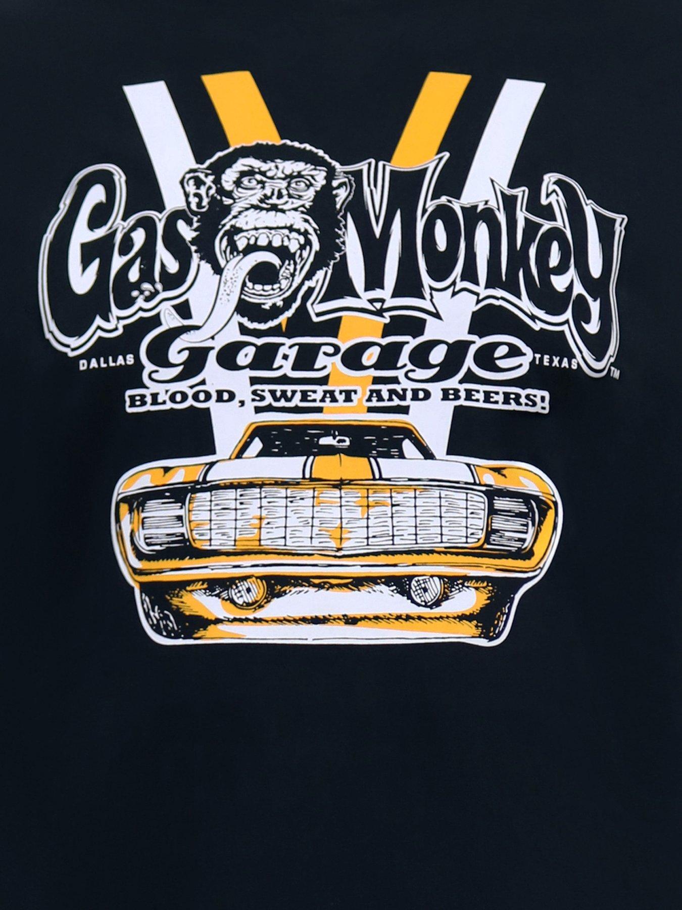 Image 6 of 7 of D555 Mens Official Gas Monkey Graphic Car Print T-Shirt - Navy