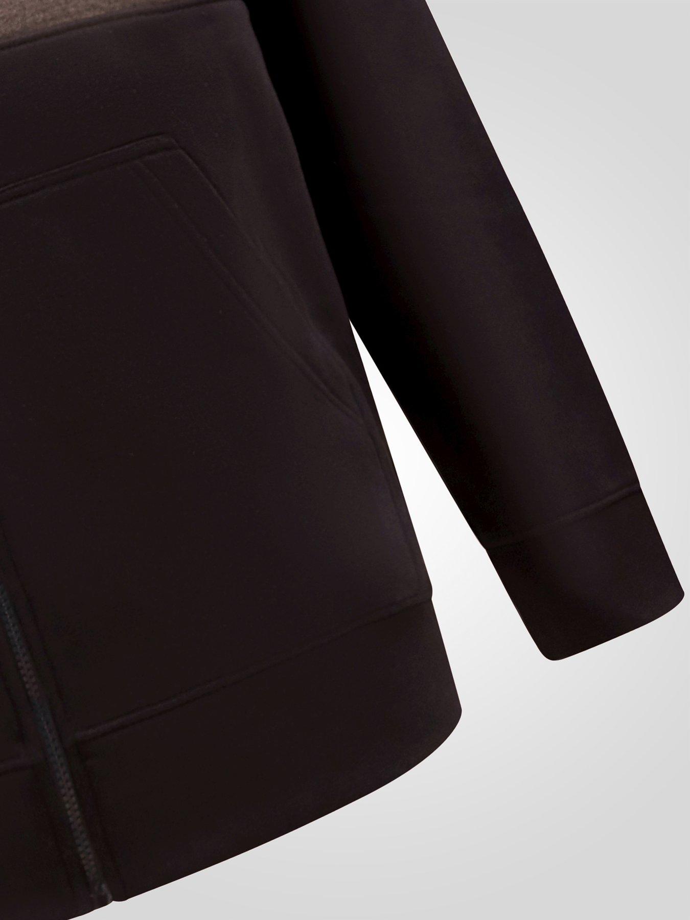Image 5 of 7 of D555 D555 Zip Through Hoody With Cut & Sew Panels And Kangaroo Pocket