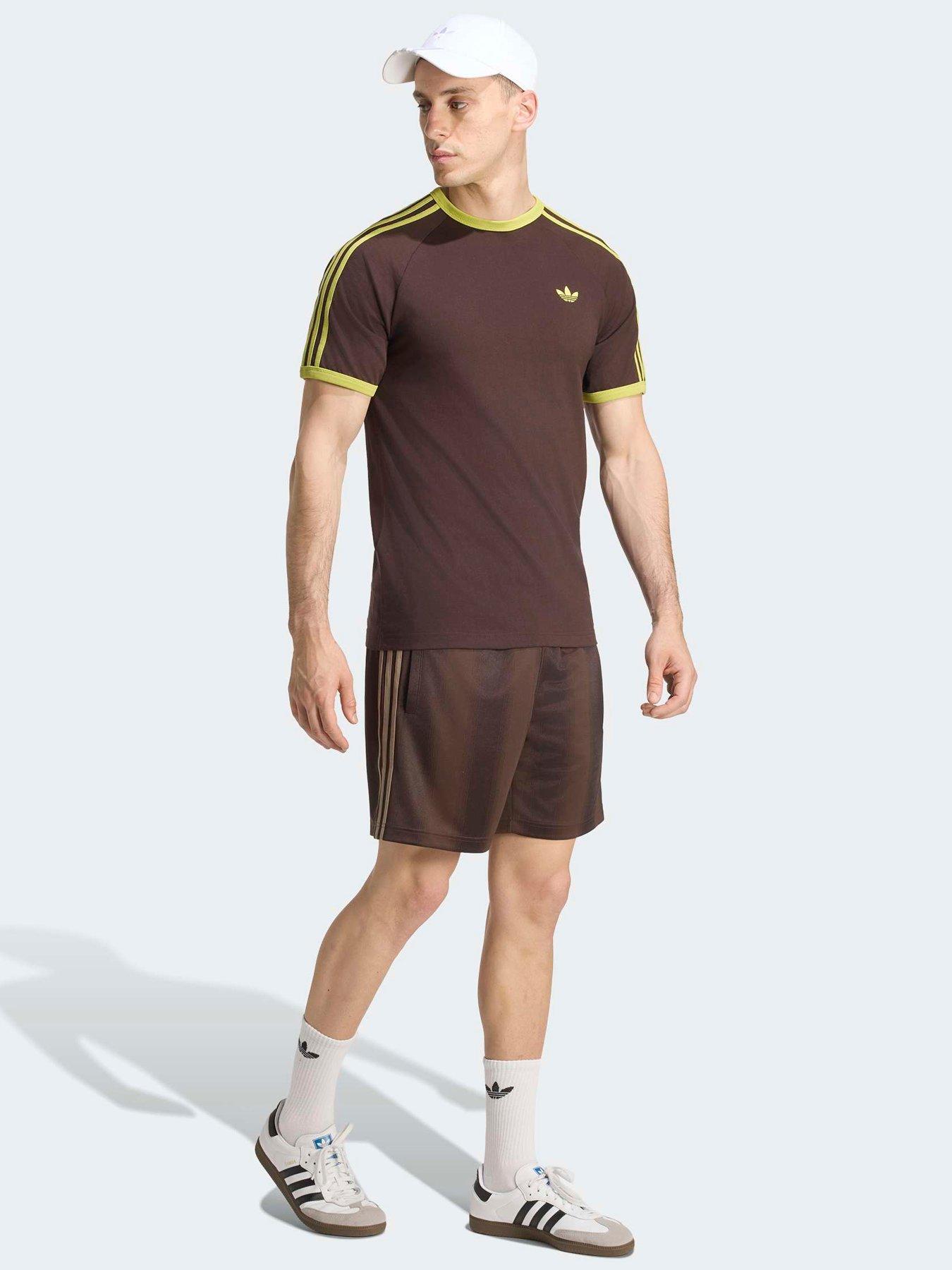 Image 3 of 5 of adidas Originals Mens 3 Stripe Tee - Brown