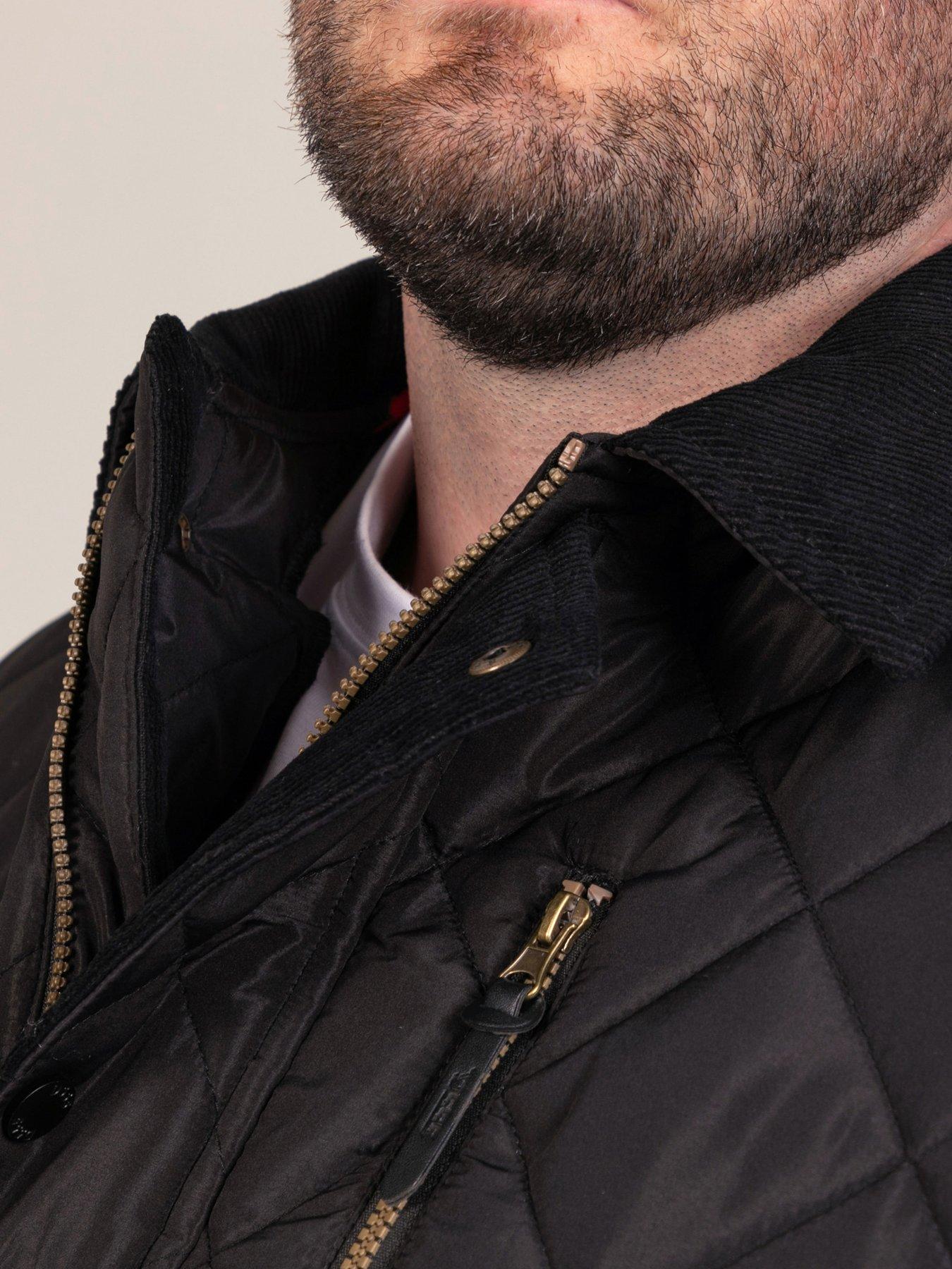 Image 5 of 7 of D555 Quilted Jacket With Corduroy Collar