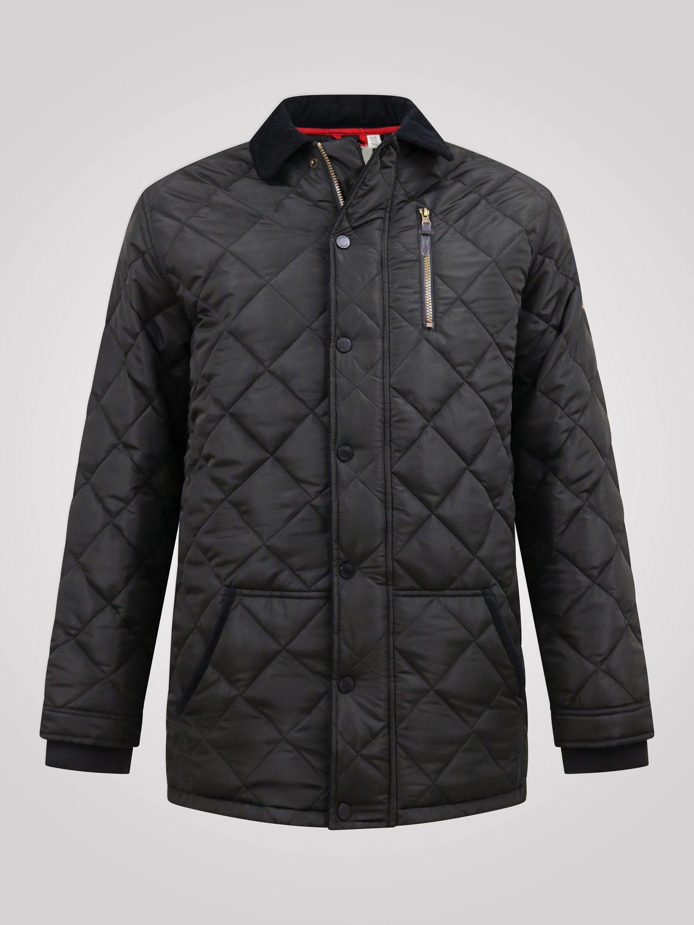 Image 7 of 7 of D555 Quilted Jacket With Corduroy Collar