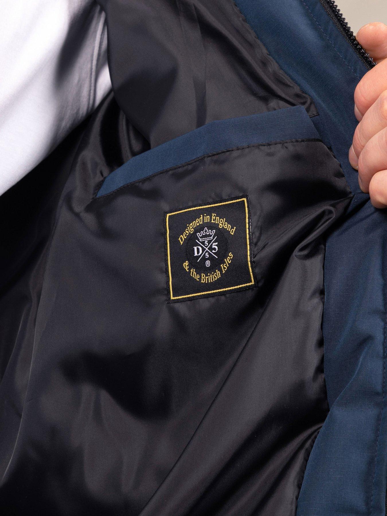 Image 5 of 7 of D555 Ripstop Quilted Padded Jacket With Hood With Black Panels