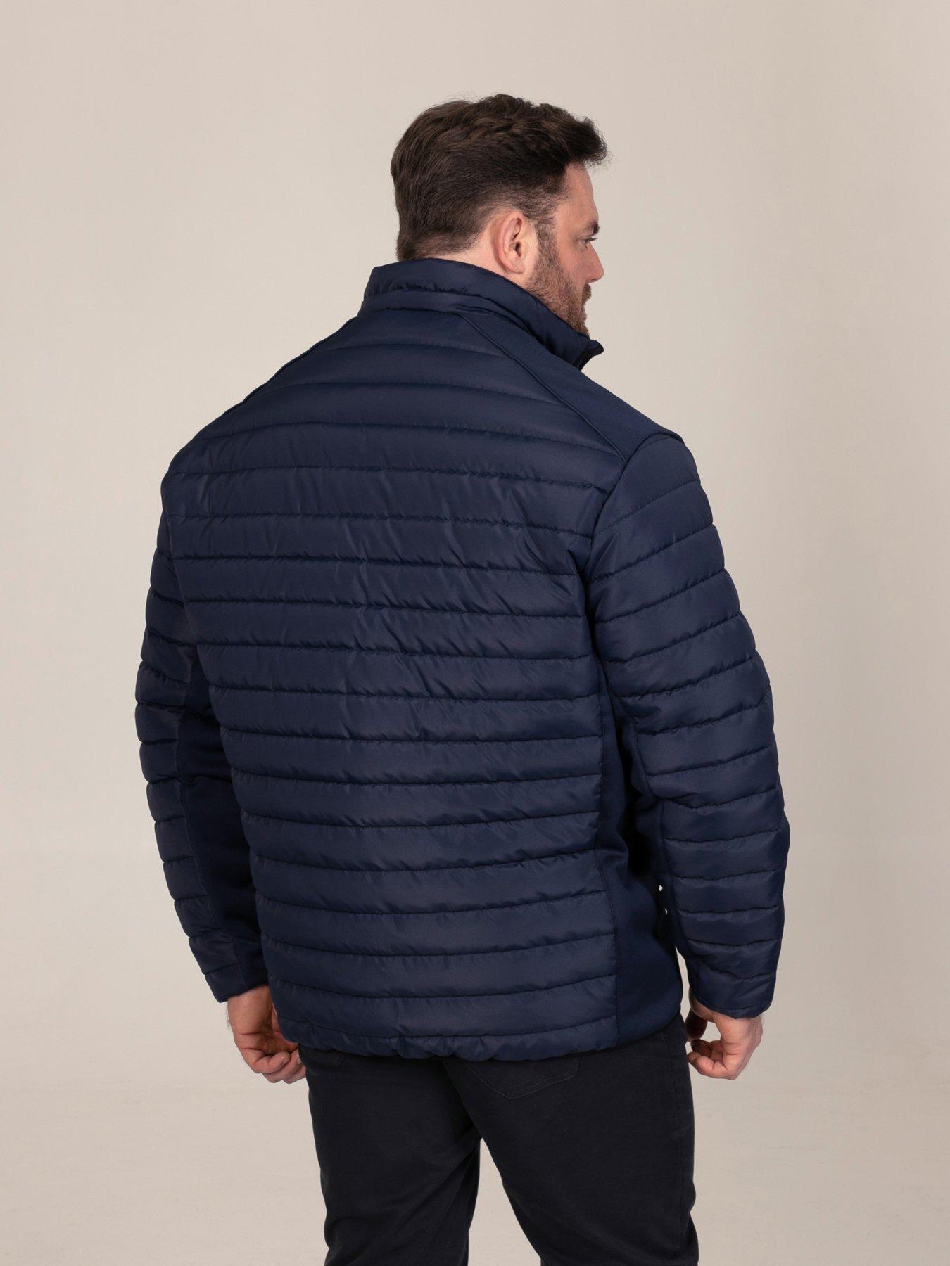 Image 2 of 7 of D555 Lightweight Padded Jacket With Bonded Fleece Panels