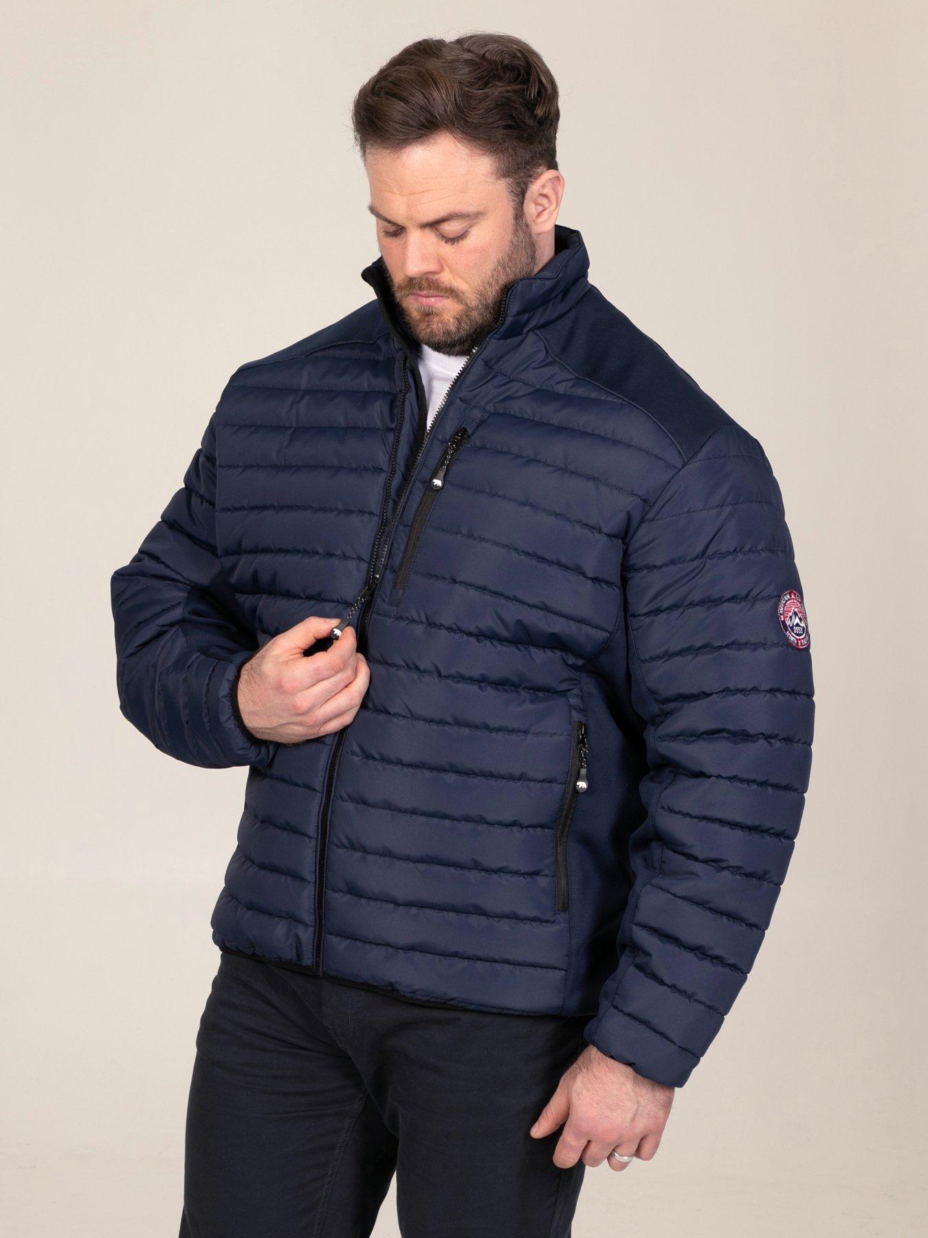 Image 4 of 7 of D555 Lightweight Padded Jacket With Bonded Fleece Panels