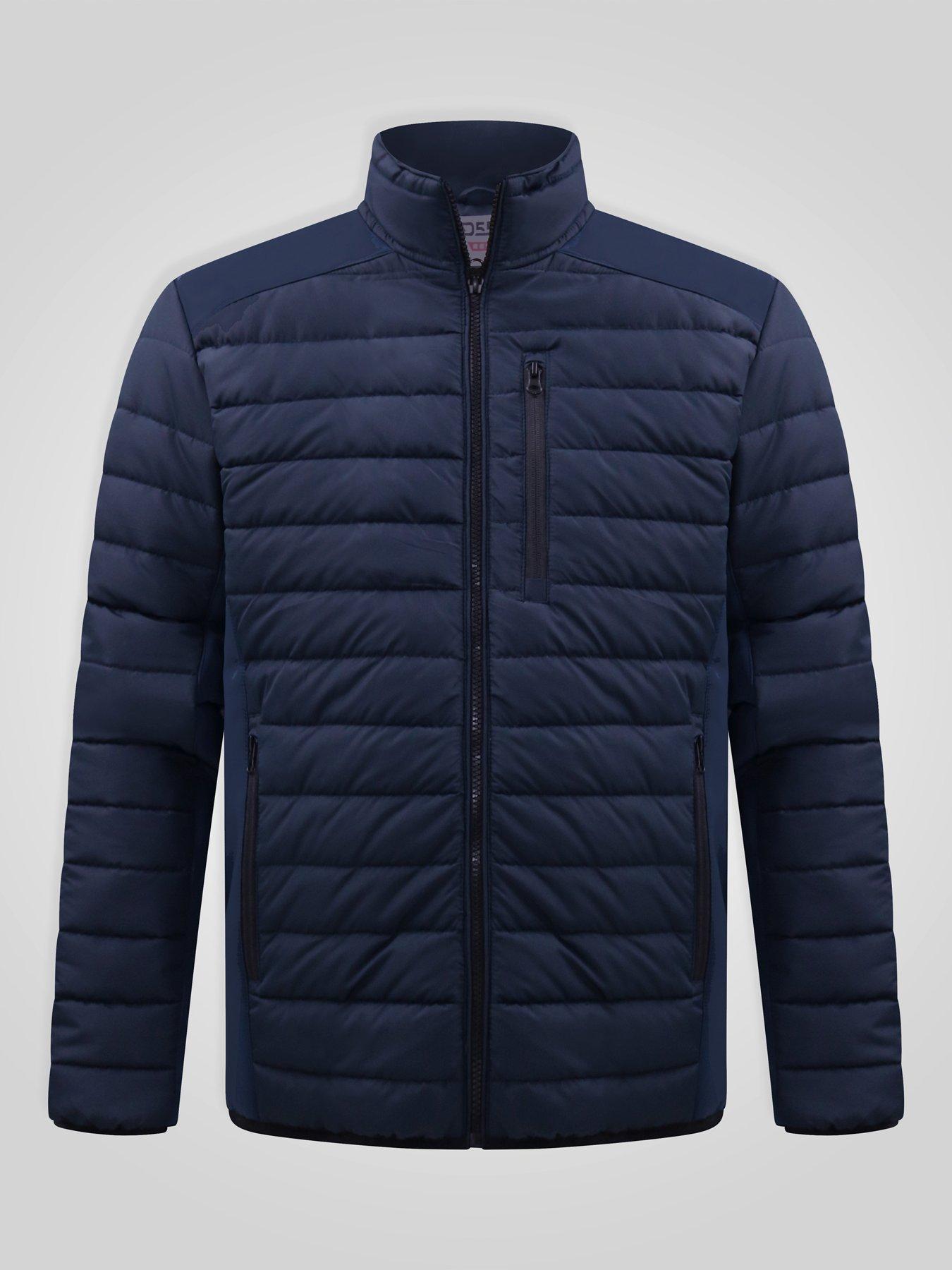 Image 7 of 7 of D555 Lightweight Padded Jacket With Bonded Fleece Panels