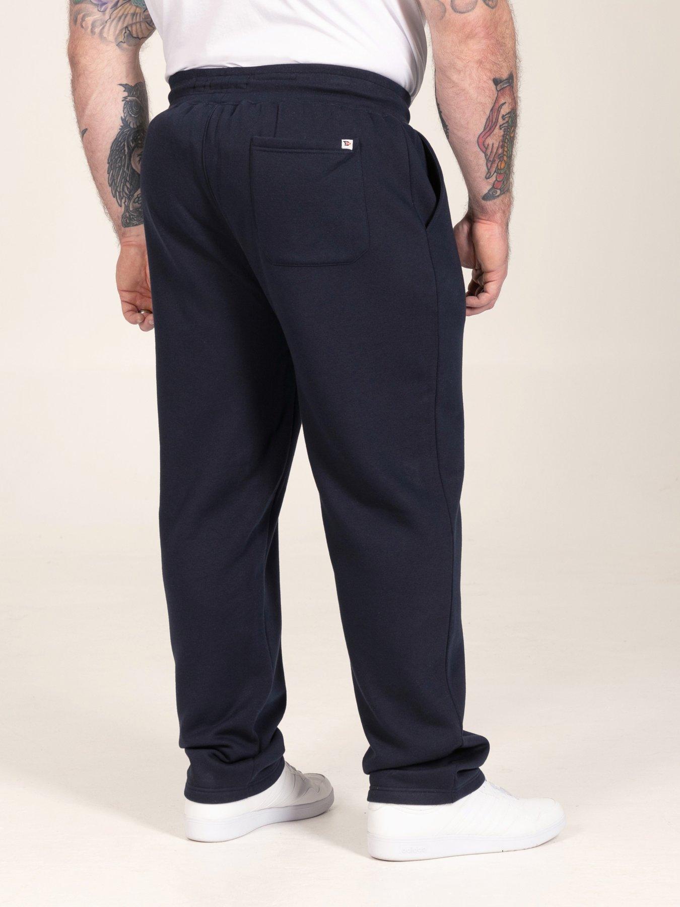 Image 2 of 7 of D555 Mens Big &amp; Tall Open Hem Drawstring Joggers with Explorer Print - Navy