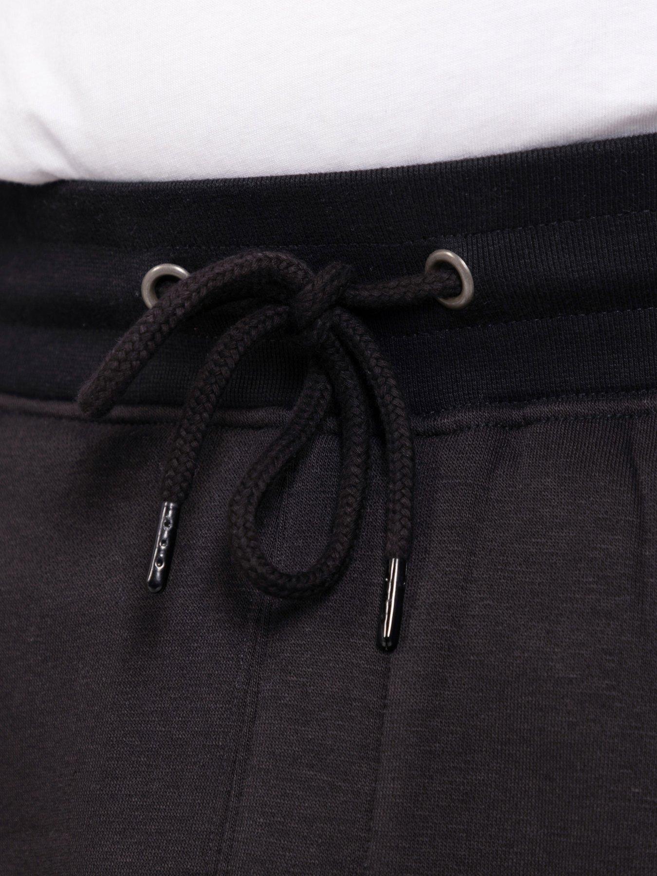 Image 5 of 7 of D555 Mens Cargo Pocket Bear Embroidery Joggers - Black