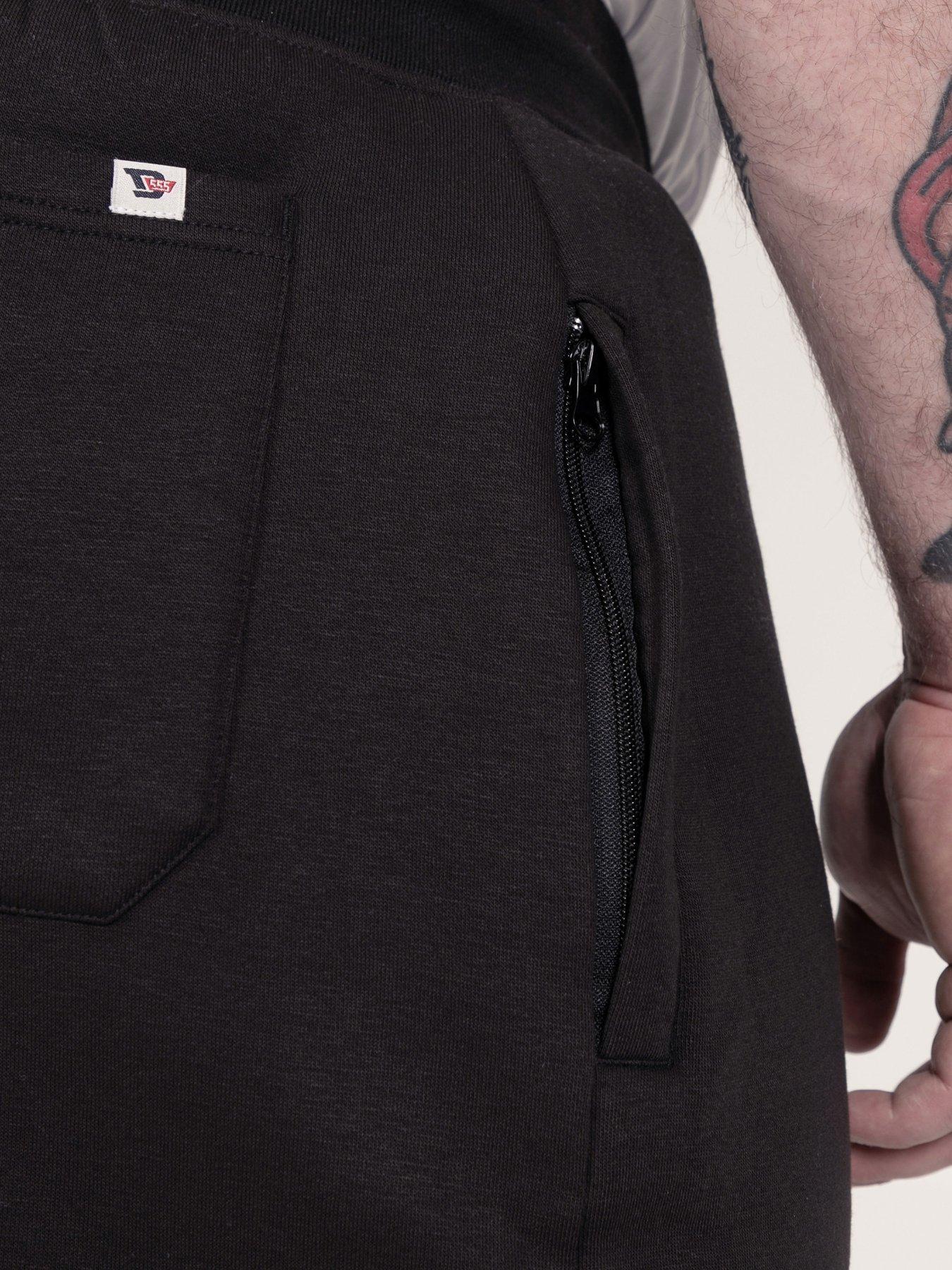 Image 6 of 7 of D555 Mens Cargo Pocket Bear Embroidery Joggers - Black