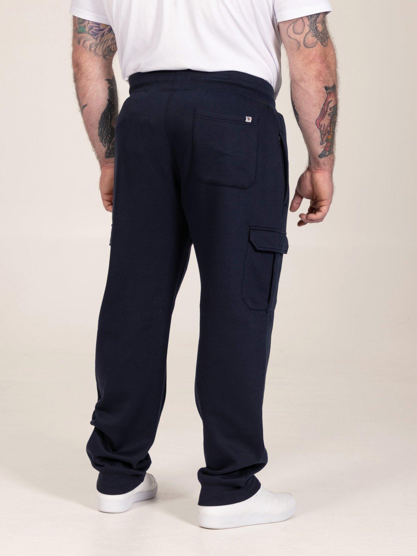 Image 2 of 7 of D555 Mens Cargo Bear Embroidery Joggers - Navy