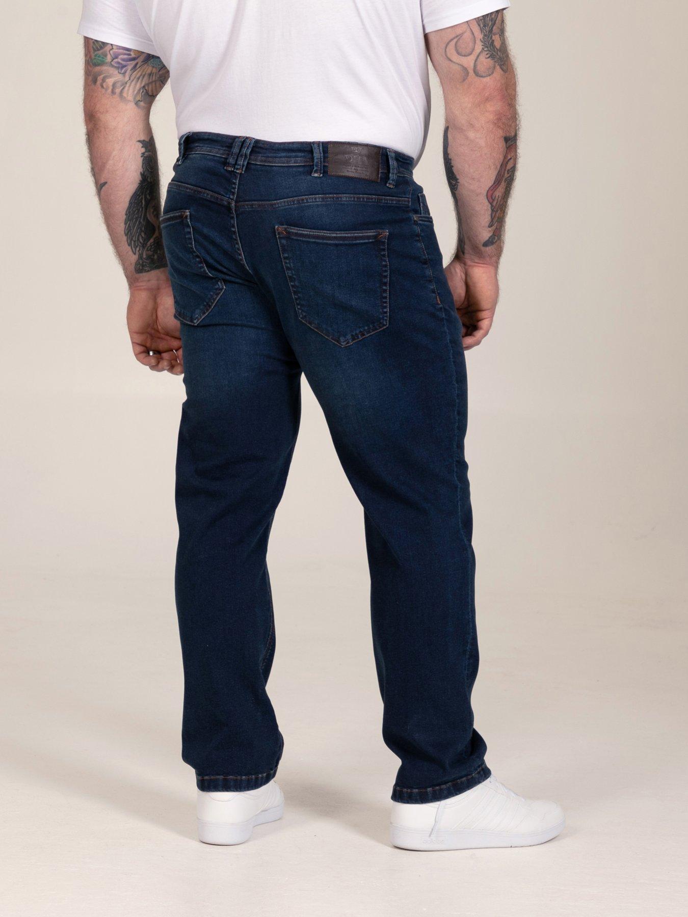 Image 2 of 7 of D555 Straight Fit Ultra Flex Stretch Blue Stonewash Denim Jean