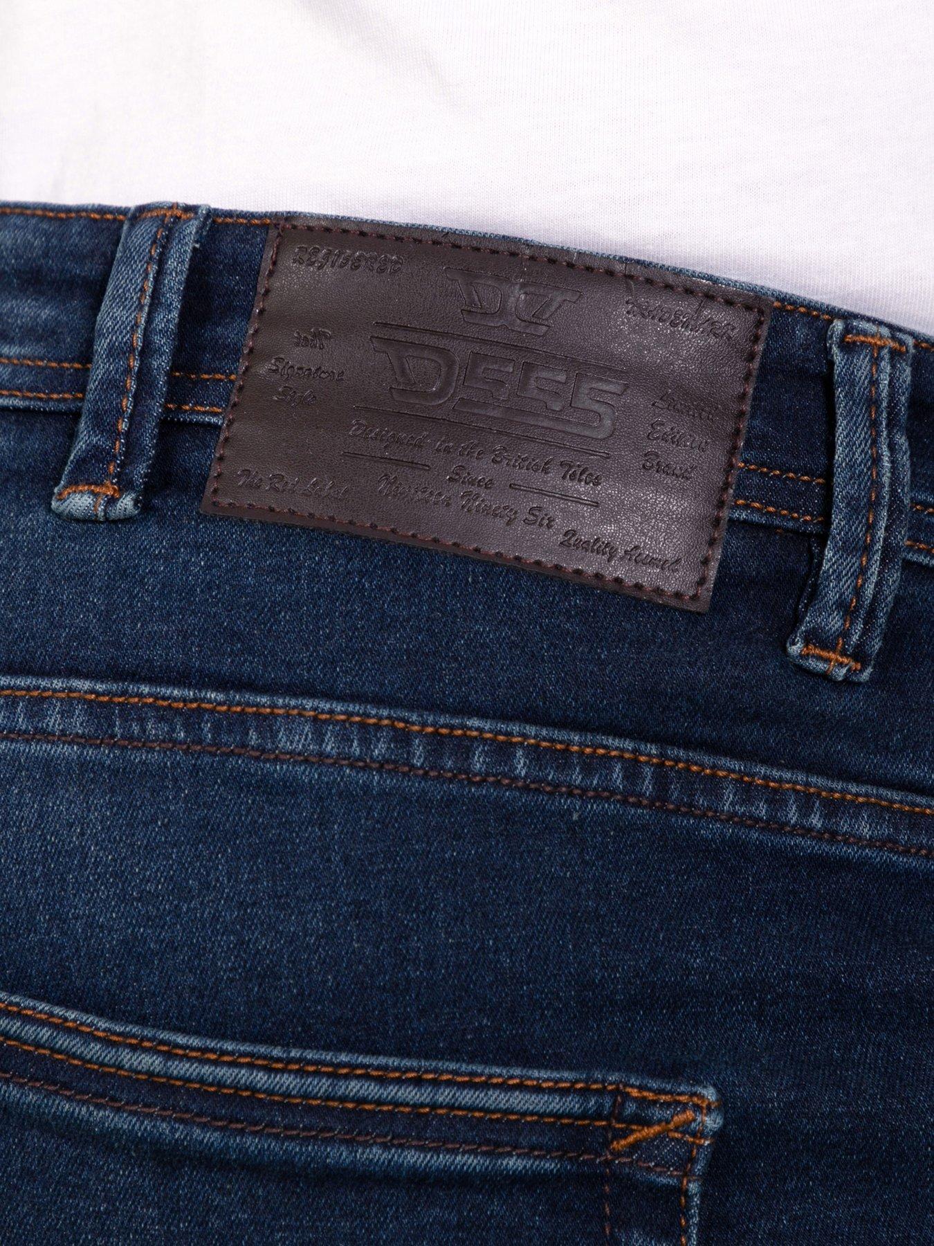 Image 5 of 7 of D555 Straight Fit Ultra Flex Stretch Blue Stonewash Denim Jean