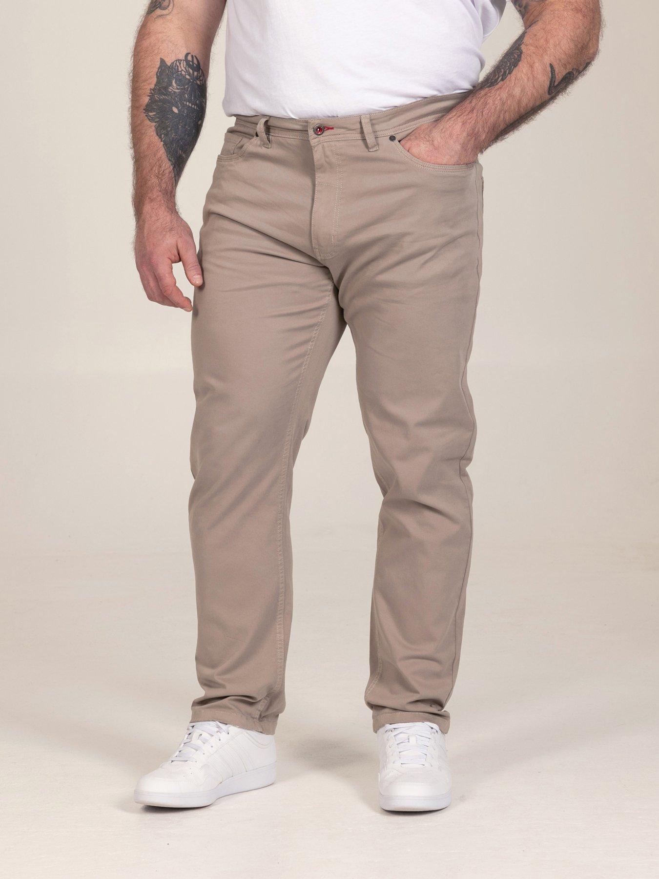 Image 1 of 7 of D555 Stone Tapered Fit Five Pocket Stretch Twill Chino With Peach Finish