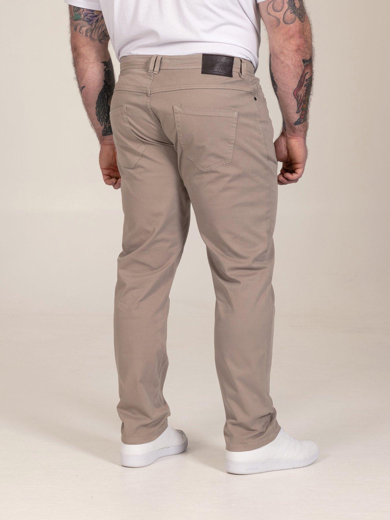 Image 2 of 7 of D555 Stone Tapered Fit Five Pocket Stretch Twill Chino With Peach Finish