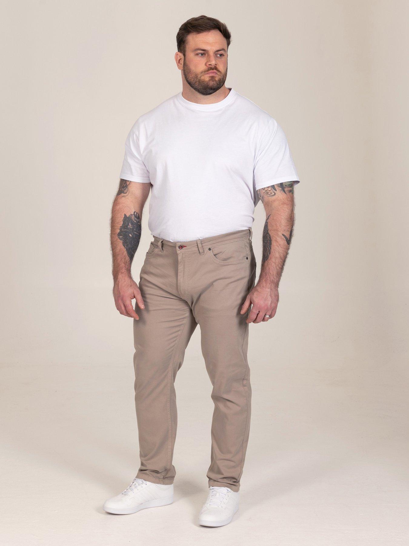 Image 3 of 7 of D555 Stone Tapered Fit Five Pocket Stretch Twill Chino With Peach Finish