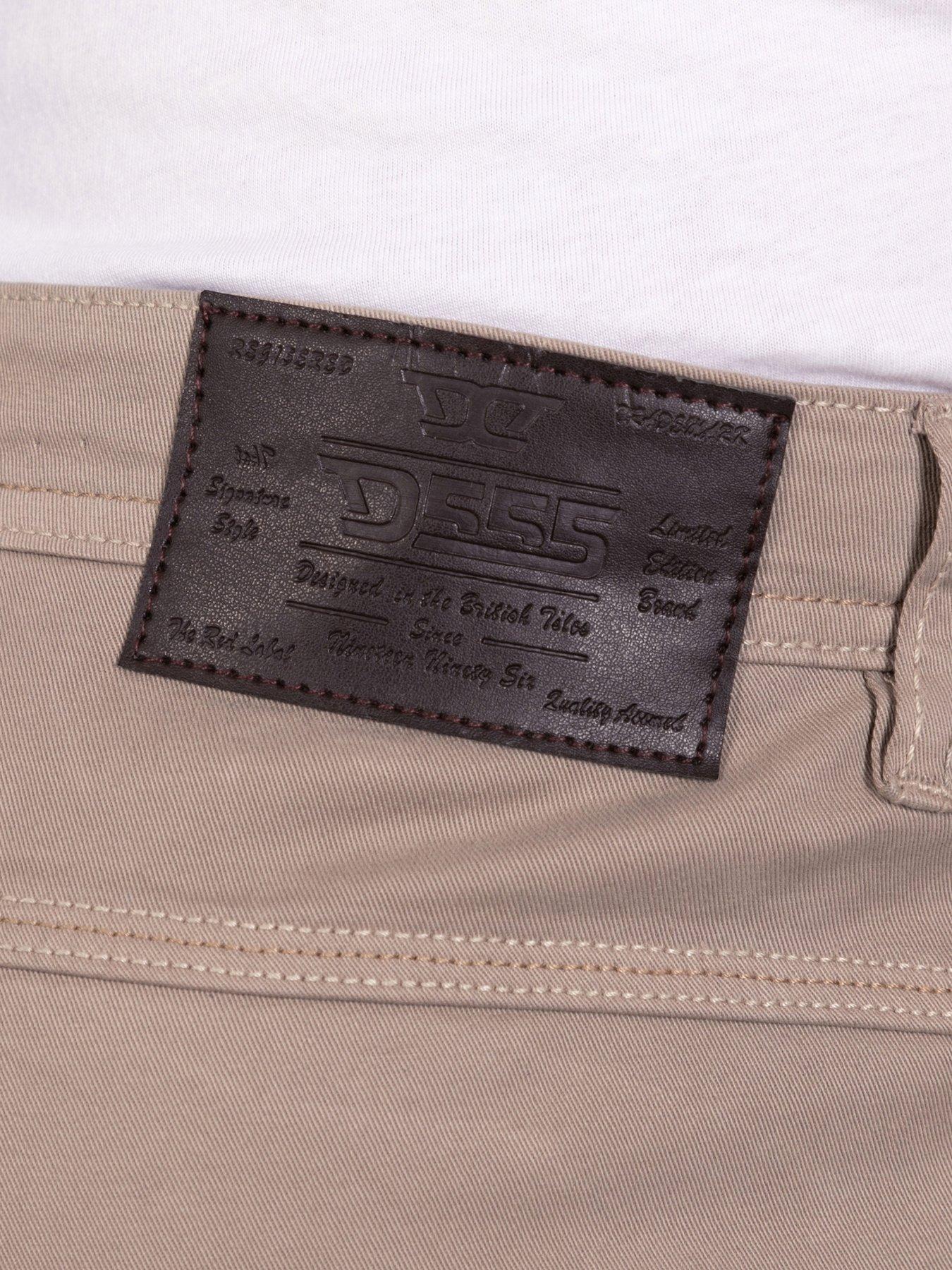Image 5 of 7 of D555 Stone Tapered Fit Five Pocket Stretch Twill Chino With Peach Finish