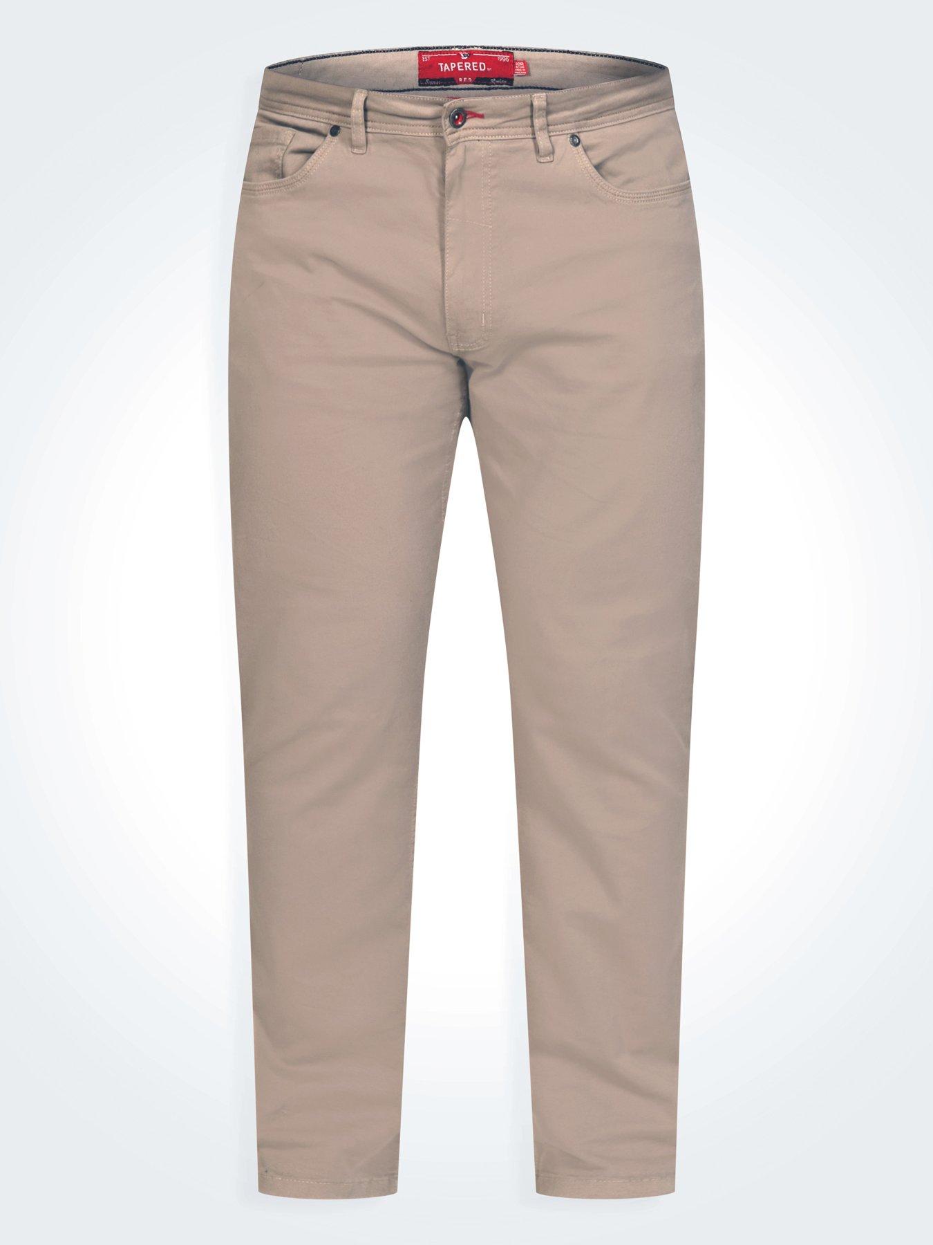 Image 6 of 7 of D555 Stone Tapered Fit Five Pocket Stretch Twill Chino With Peach Finish