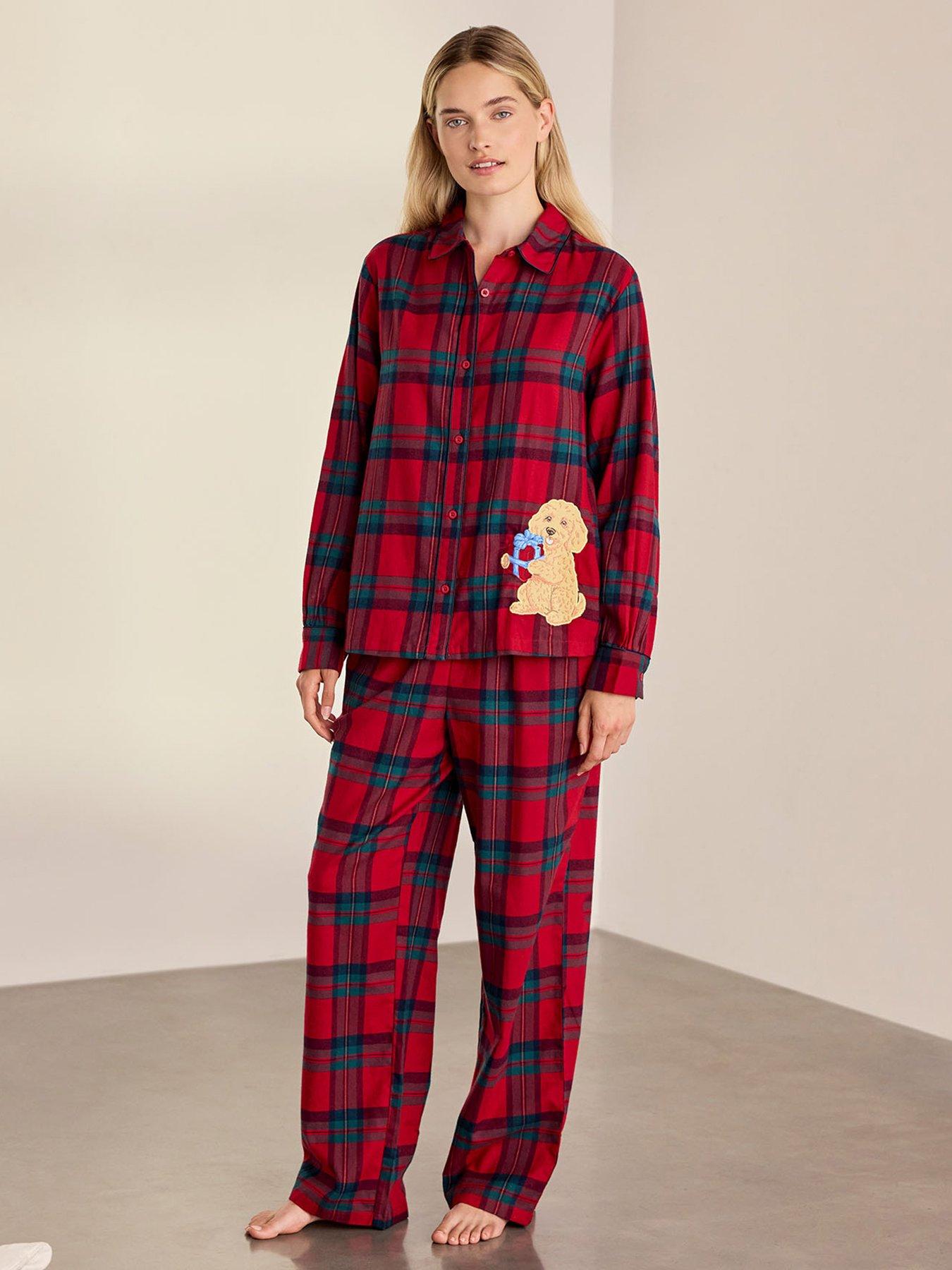 Chelsea Peers Women's Red Check Flannel Check Pj Set - Image 4