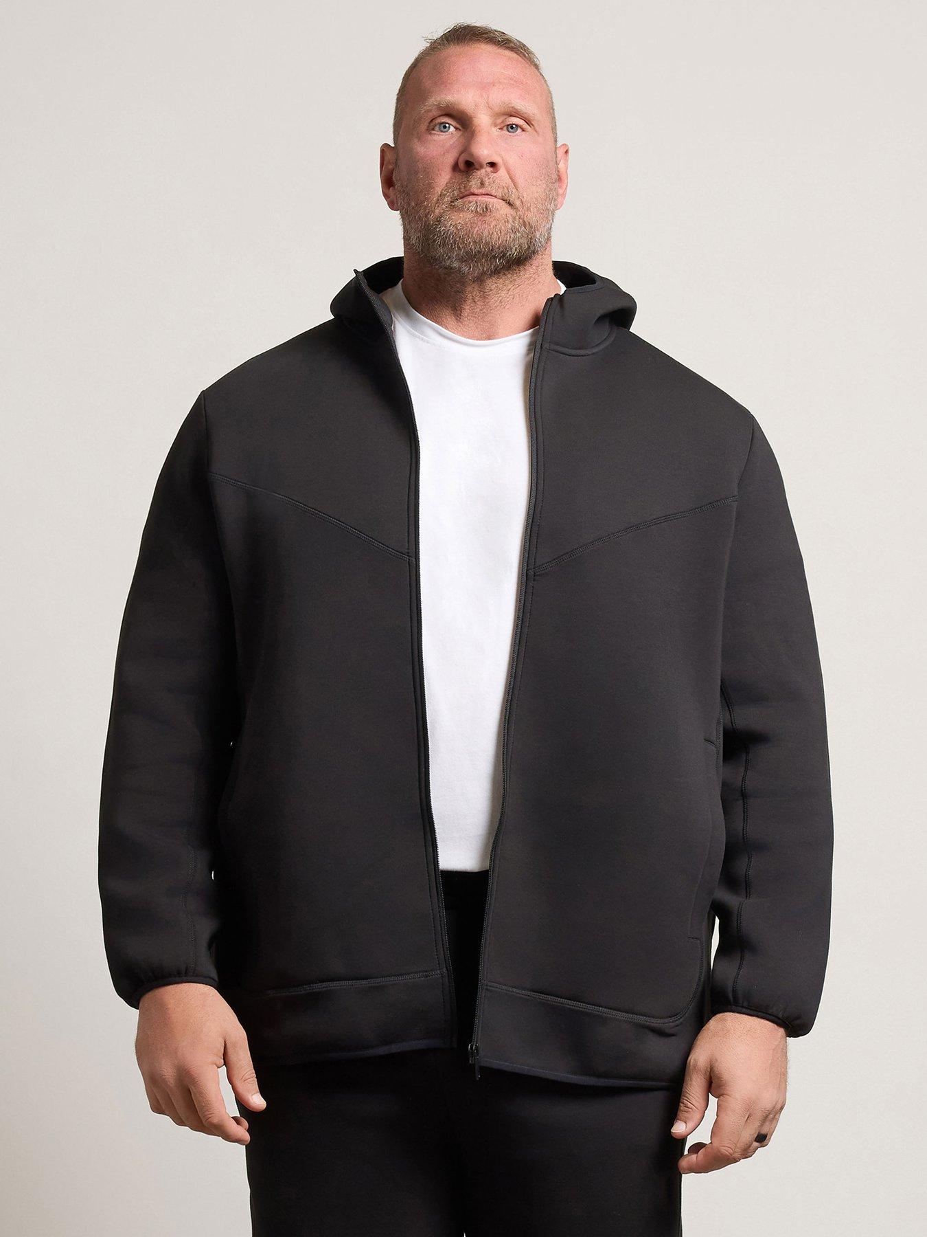 Image 1 of 4 of BadRhino Mens Full-Zip Hooded Sweatshirt - Black
