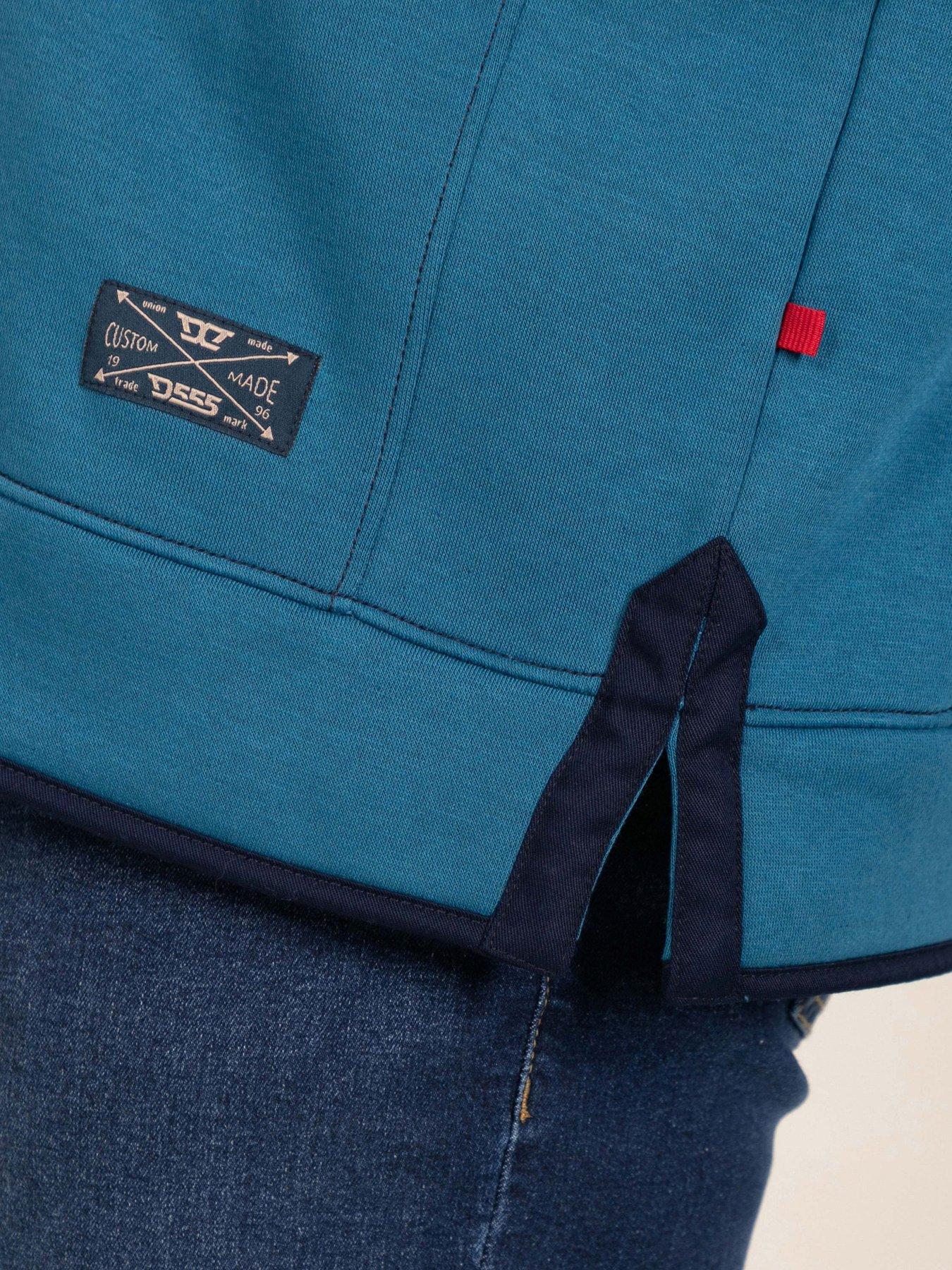Image 5 of 7 of D555 Mens Quarter Zip Soft Fleece Sweatshirt - Green