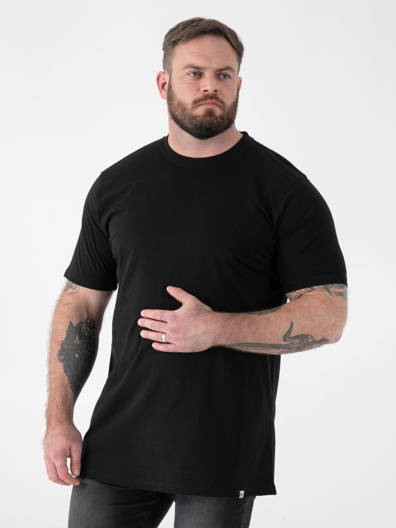 Image 4 of 5 of D555 Mens Big &amp; Tall 5 Pack Combed Cotton Crew Neck T-Shirts - Multi
