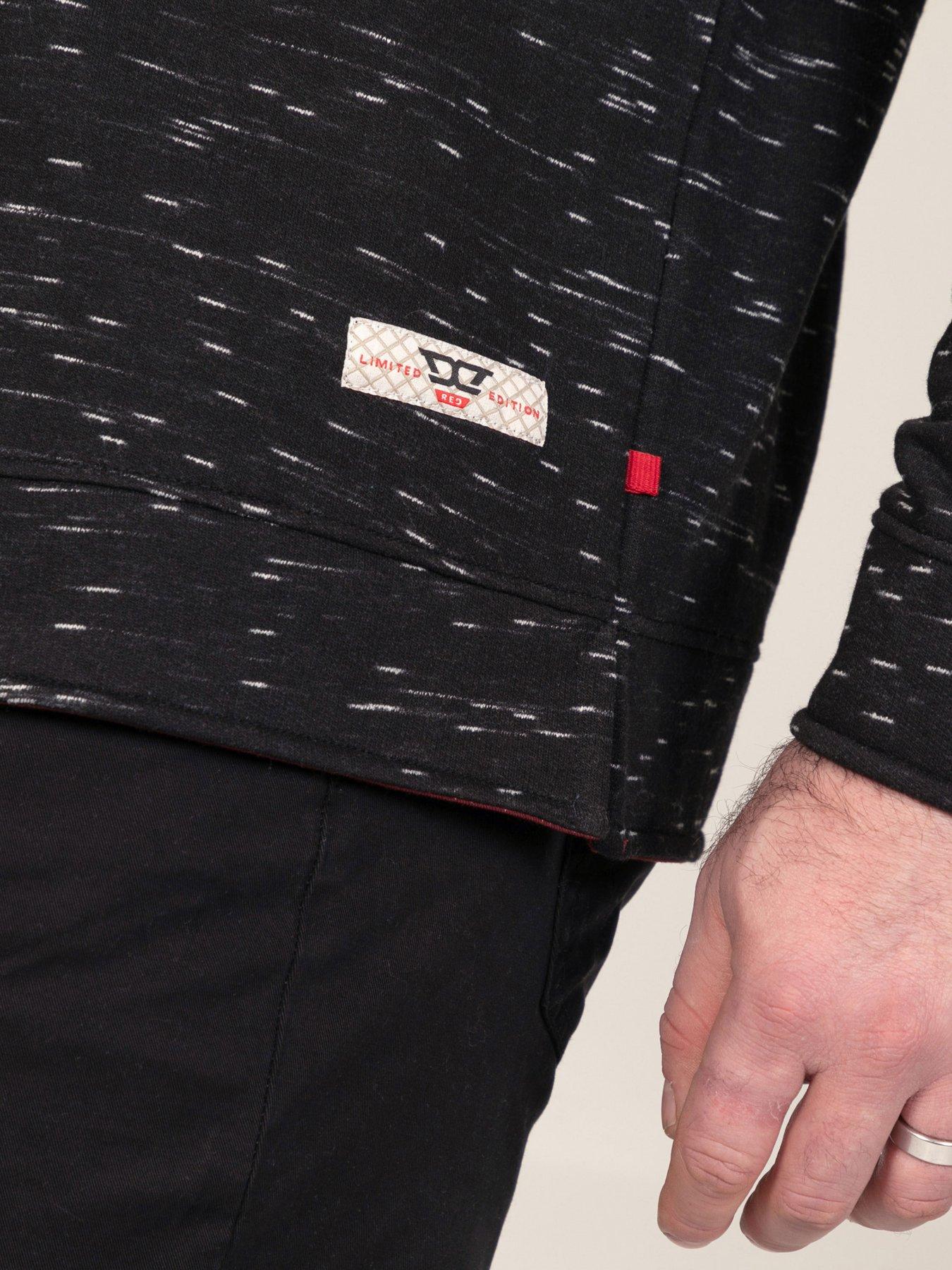 Image 4 of 7 of D555 Mens Big &amp; Tall Reno 1/4 Zip Bear Embroidery Sweatshirt - Black