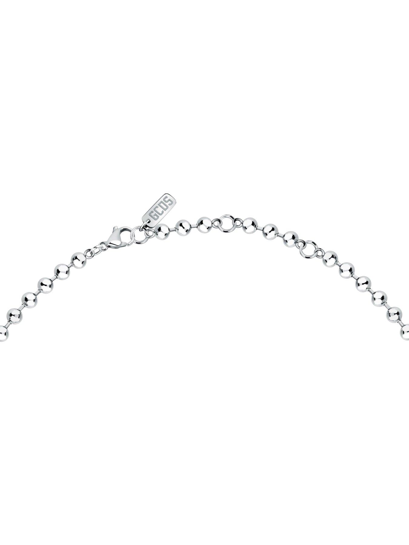 Image 2 of 5 of GCDS Milano Womens Talking Jewels Ciao Necklace - Silver
