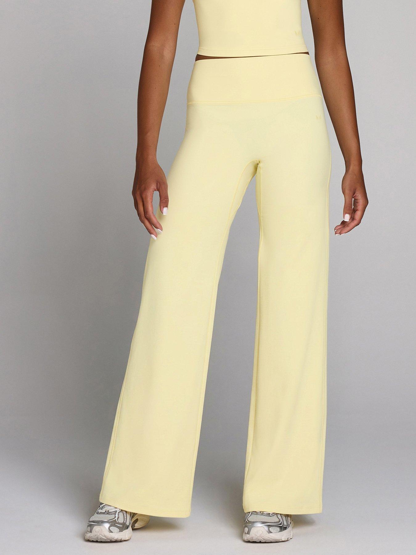 Image 1 of 4 of Myprotein Womens Training Tempo Wide Leg Leggings - Yellow