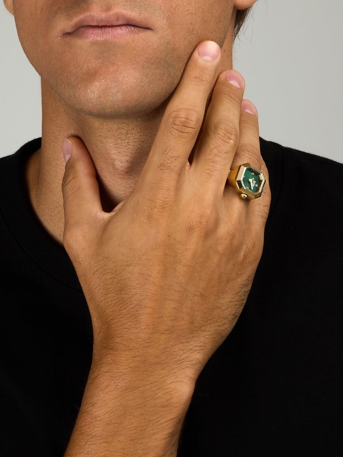 Image 7 of 7 of GCDS Milano Ring O'Clock Green Dial Watch Ring