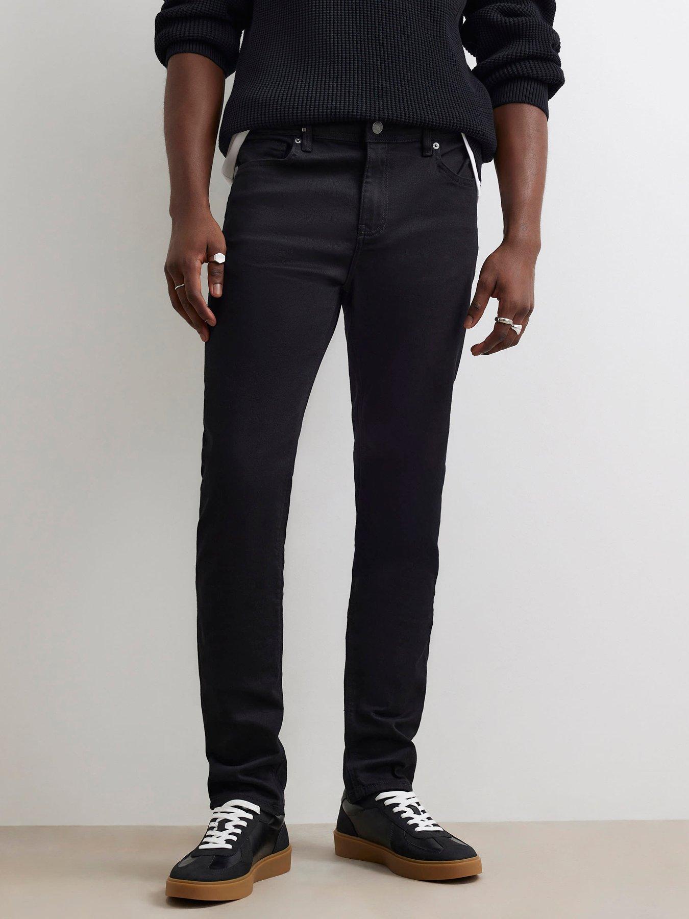 Image 1 of 4 of River Island Skinny Fit Stretch Essential Jeans - Black