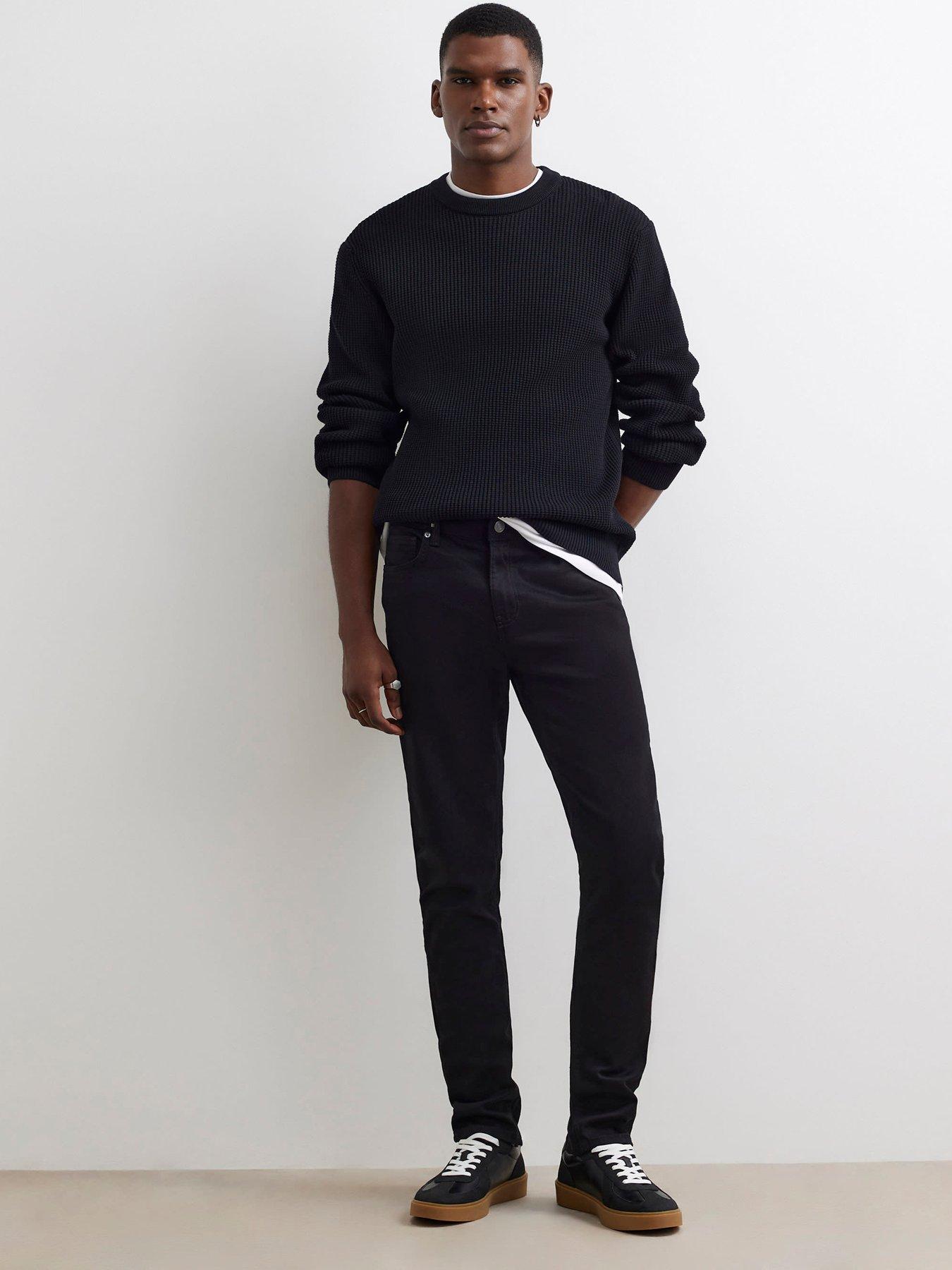 Image 3 of 4 of River Island Skinny Fit Stretch Essential Jeans - Black