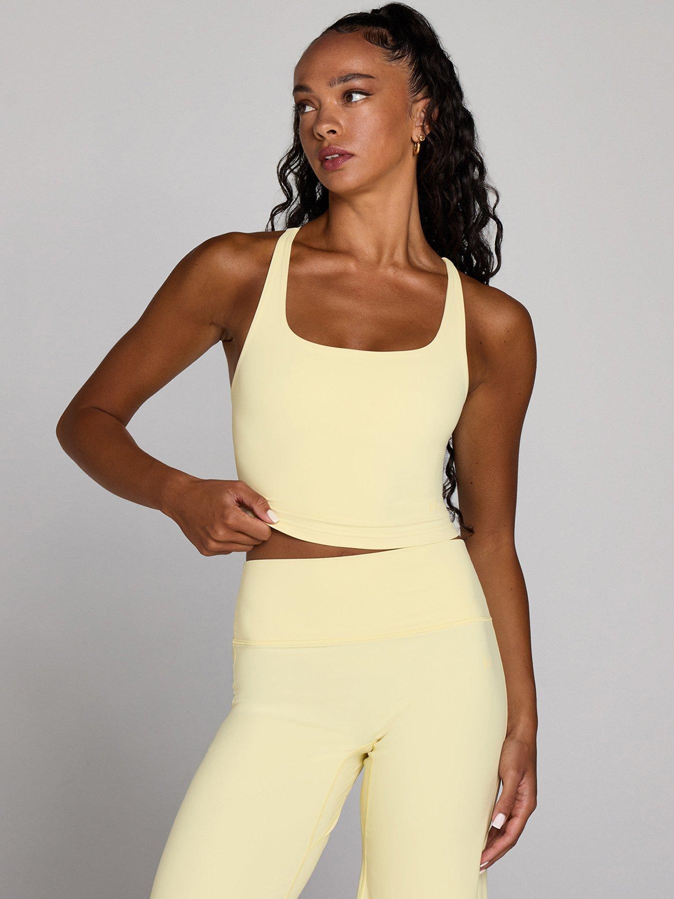 Image 1 of 4 of Myprotein Womens Training Tempo Strappy Racerback Vest - Cream