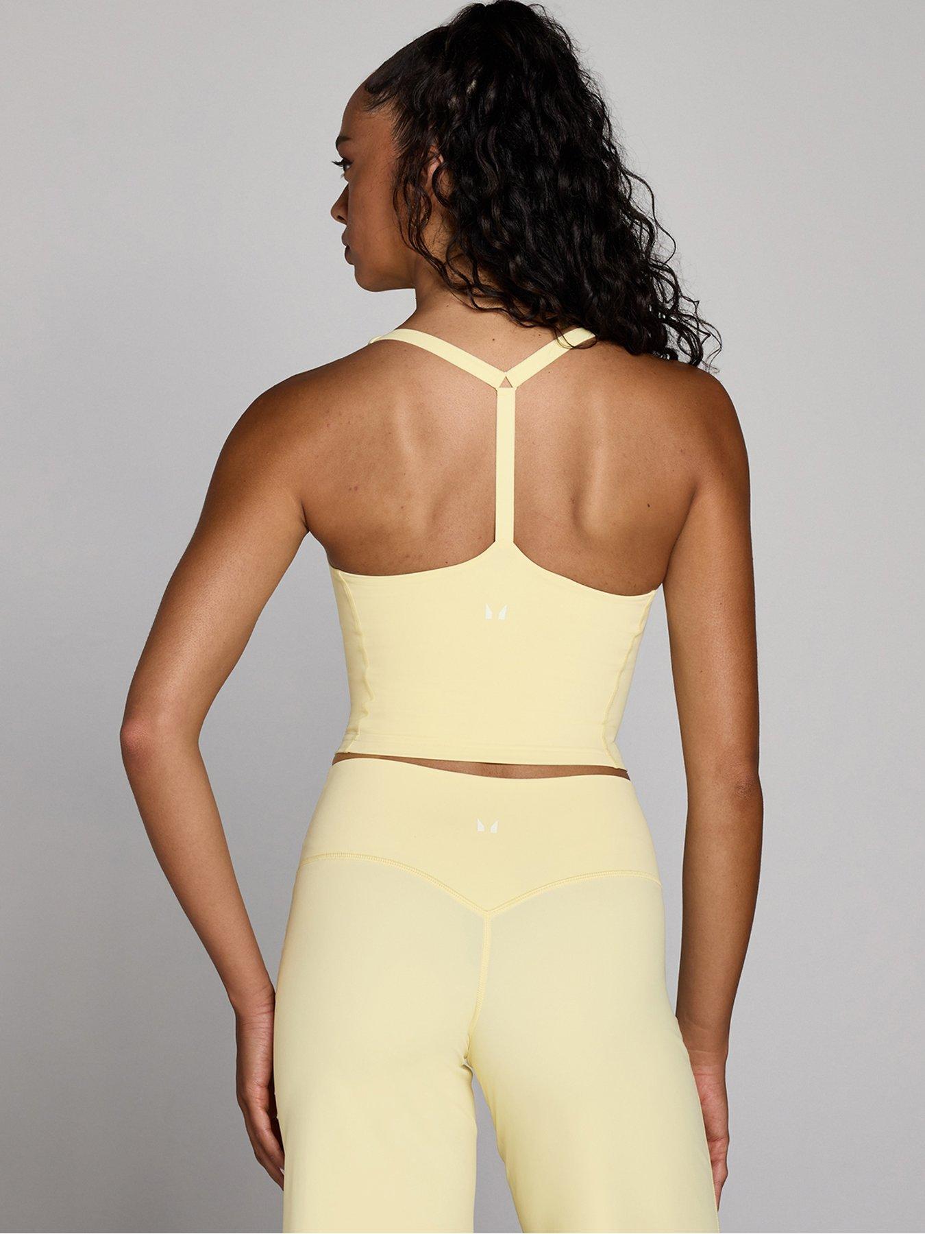 Image 2 of 4 of Myprotein Womens Training Tempo Strappy Racerback Vest - Cream