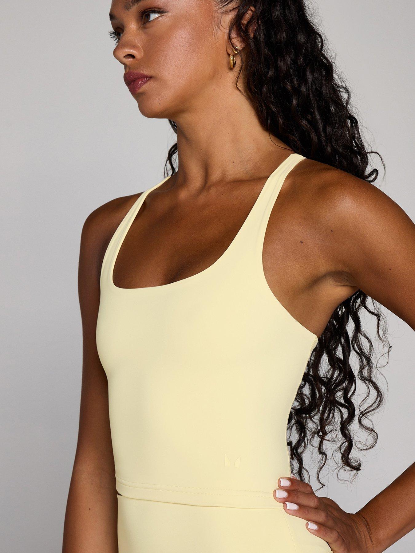 Image 4 of 4 of Myprotein Womens Training Tempo Strappy Racerback Vest - Cream
