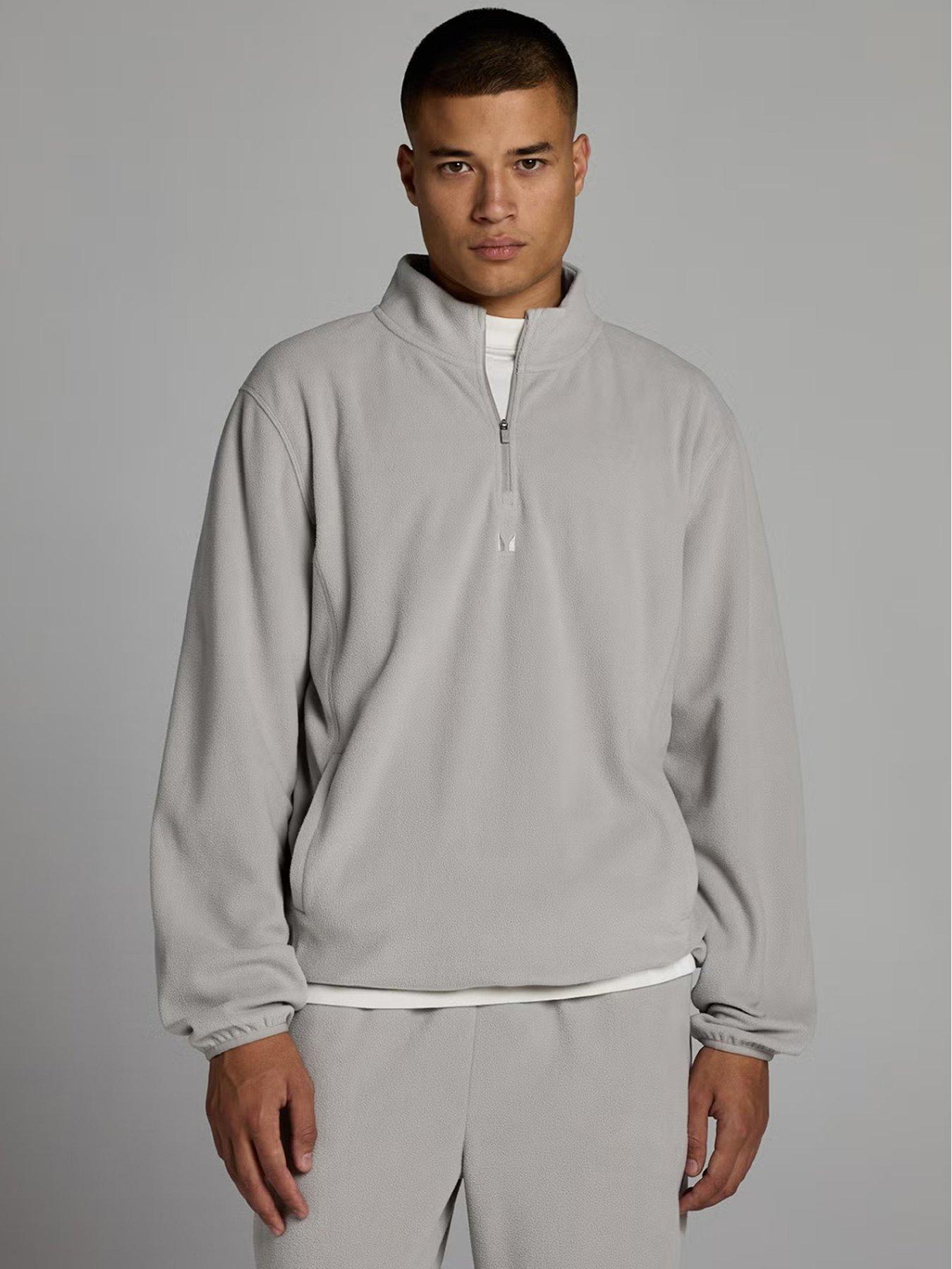 Myprotein Mens Training Fleece 1/4 Zip, Grey, Size M, Men