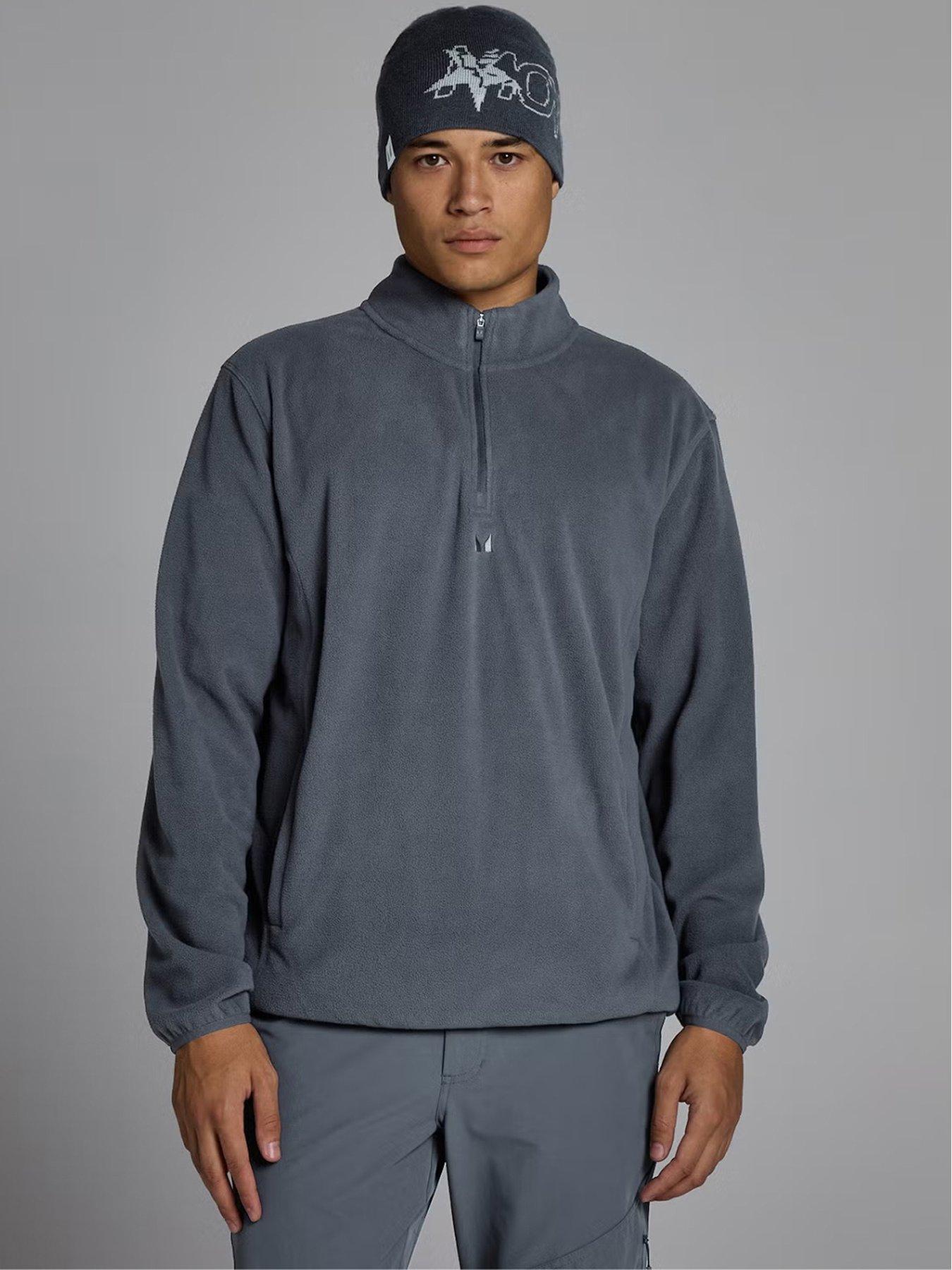 Myprotein Mens Training Fleece 1/4 Zip, Grey, Size L, Men