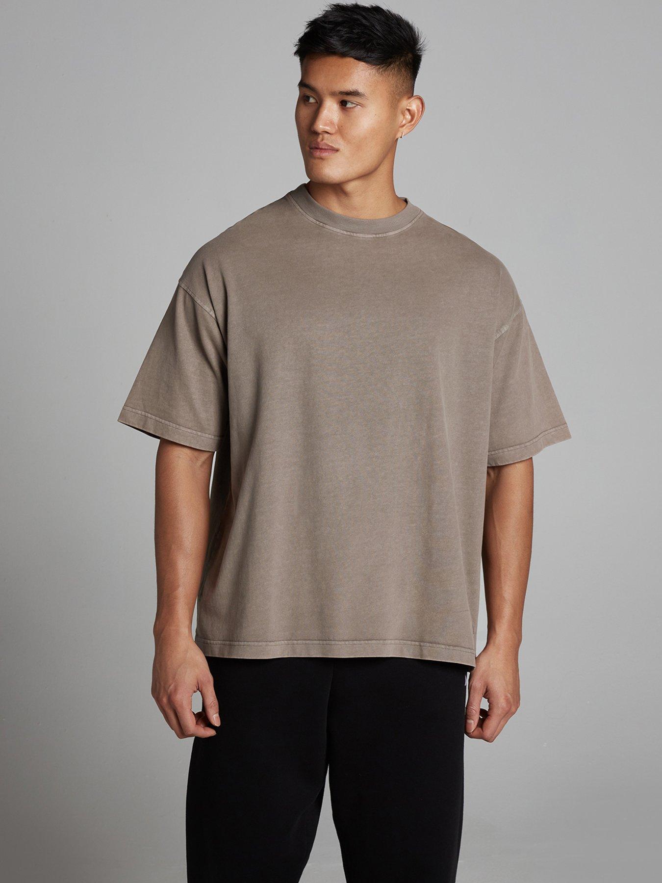 Image 1 of 4 of Myprotein Mens Training Washed Oversized Cotton T-shirt - Brown