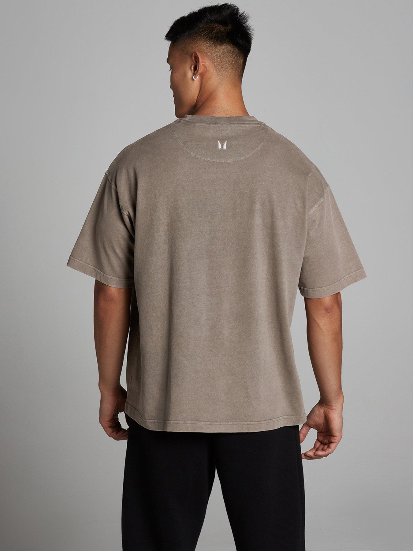 Image 2 of 4 of Myprotein Mens Training Washed Oversized Cotton T-shirt - Brown