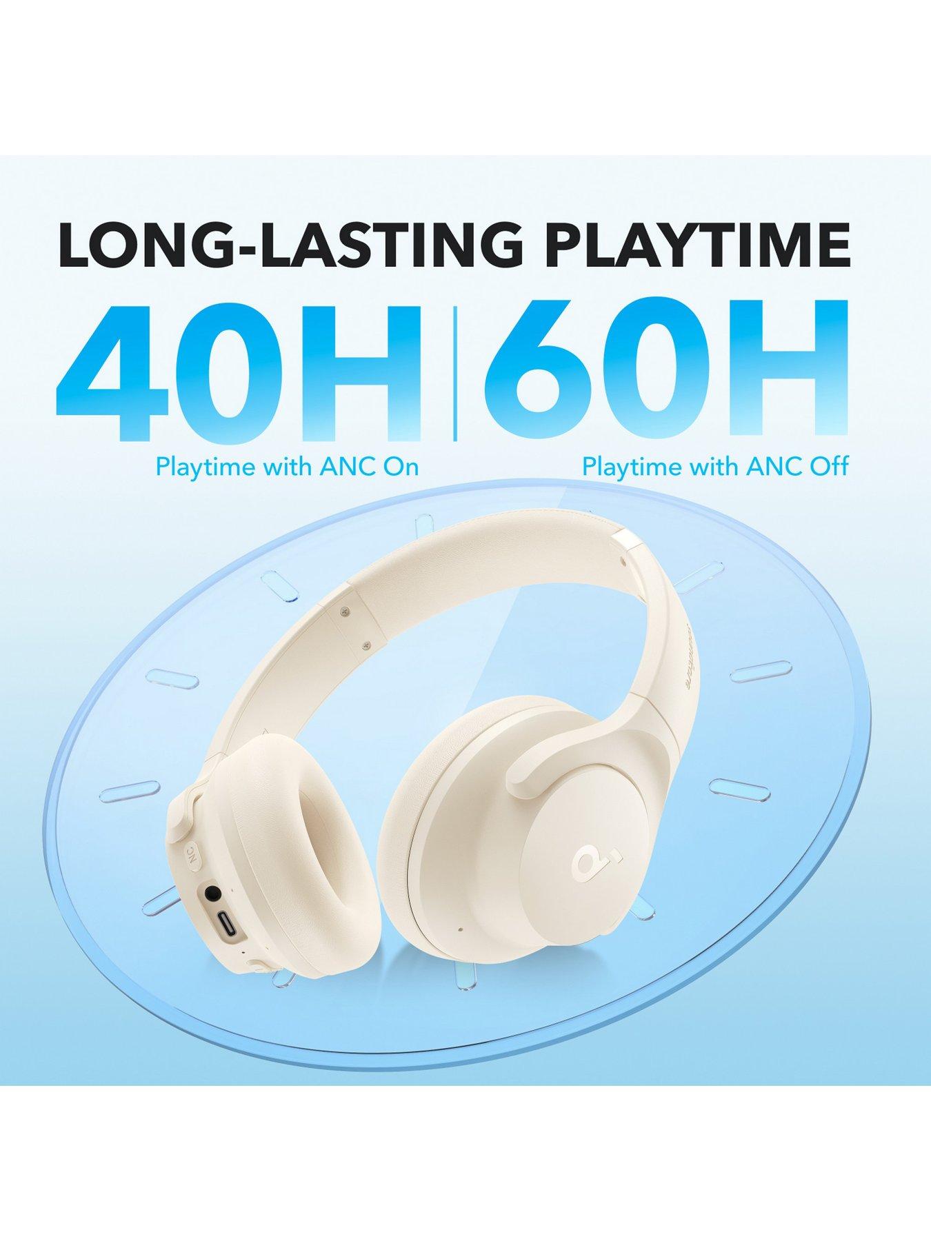 Image 5 of 7 of Soundcore soundcore Q20i Plus Wireless Hybrid Noise-Cancelling Headphones, White