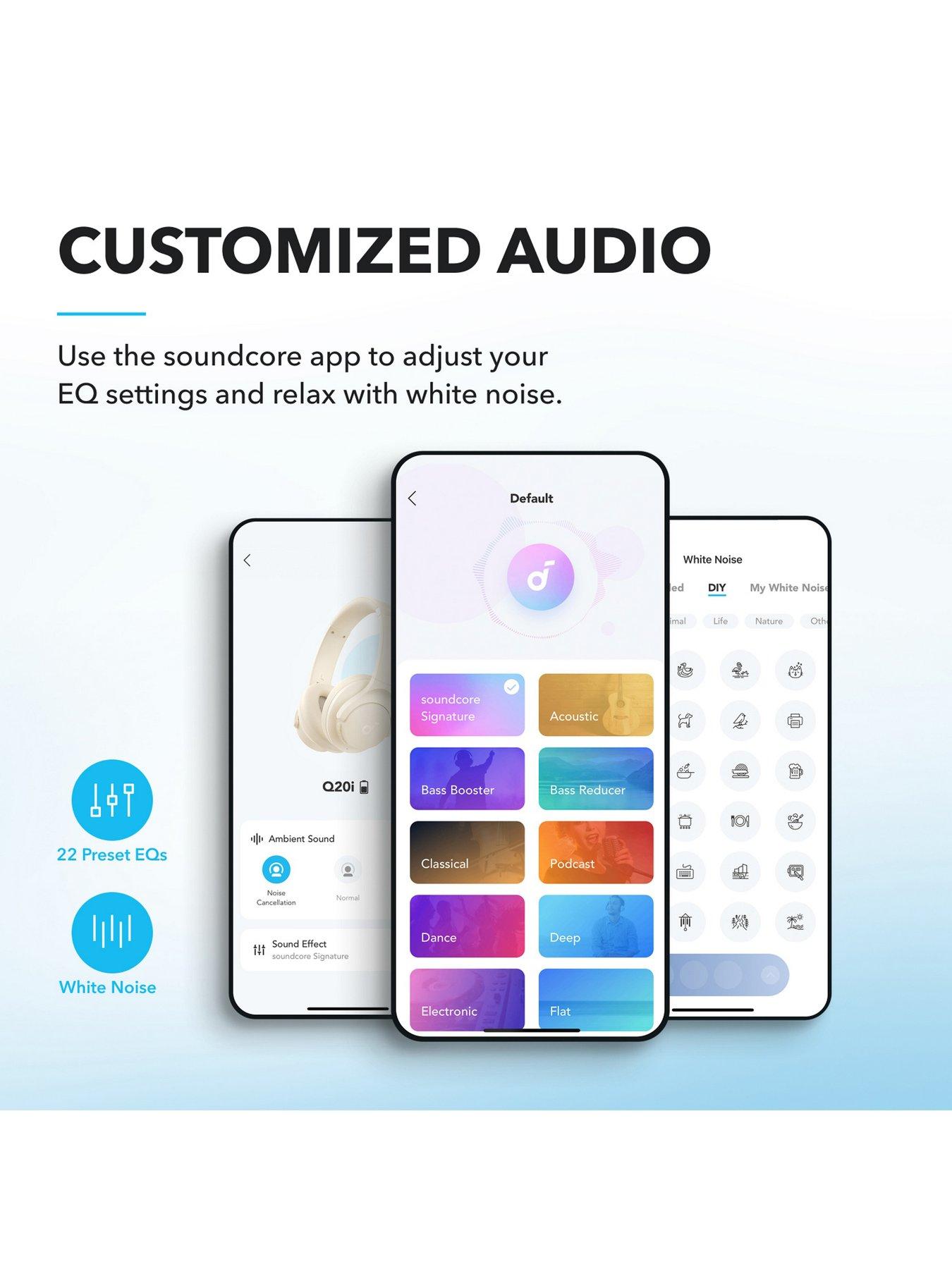 Image 7 of 7 of Soundcore soundcore Q20i Plus Wireless Hybrid Noise-Cancelling Headphones, White