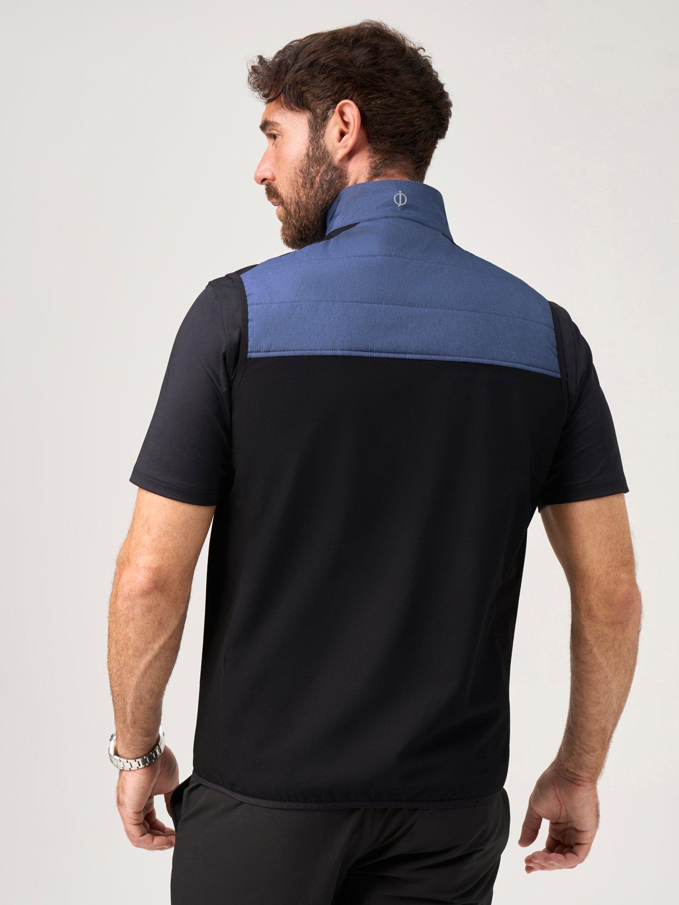 Image 2 of 4 of Oscar Jacobson Mens Golf Baynes Insulated Full Zip Gilet - Blue