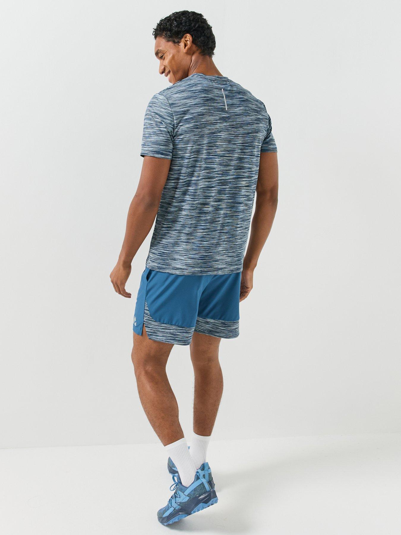 Image 2 of 6 of Montirex Mens Trail 2.0 Stretch Marl T-Shirt - Blue