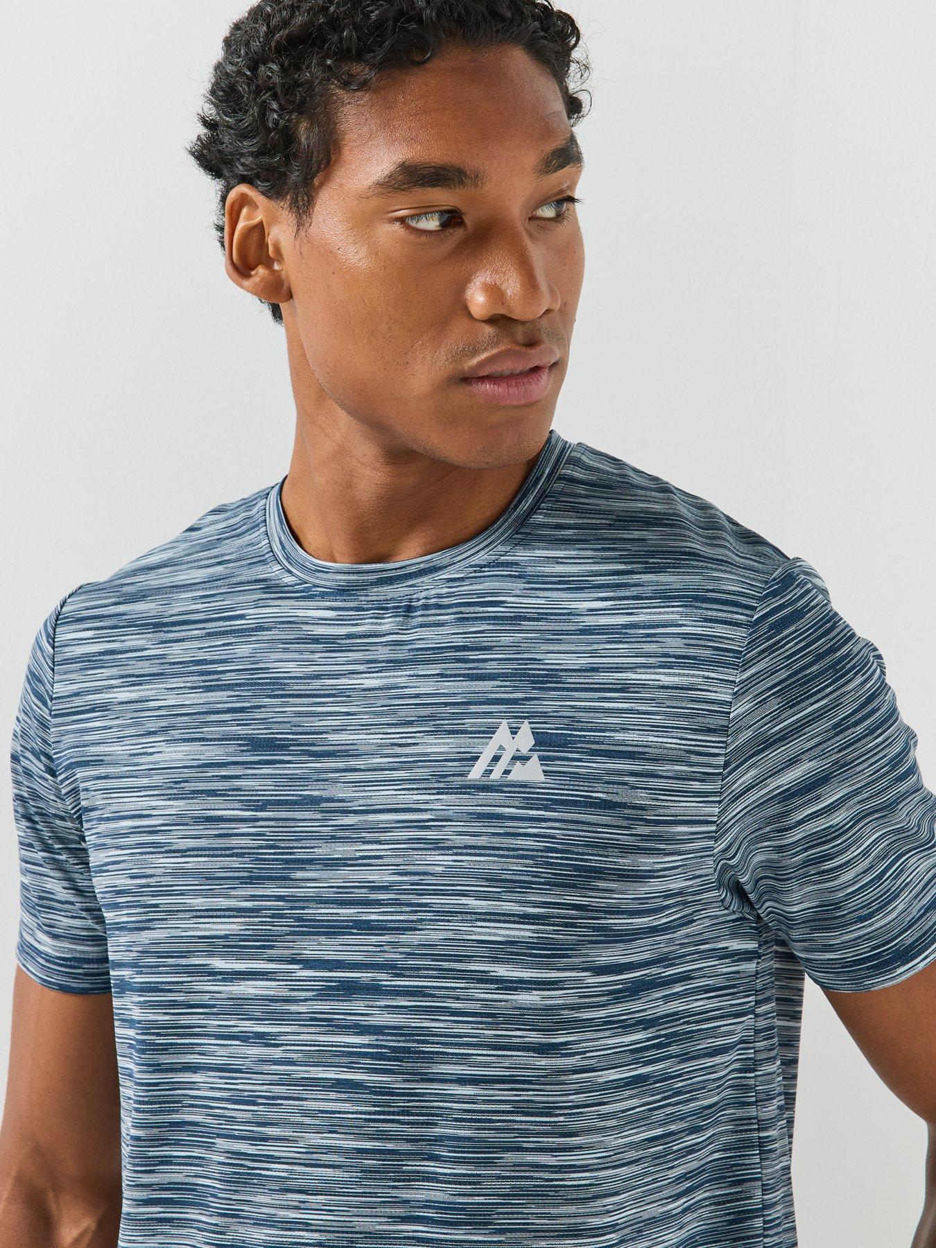 Image 4 of 6 of Montirex Mens Trail 2.0 Stretch Marl T-Shirt - Blue