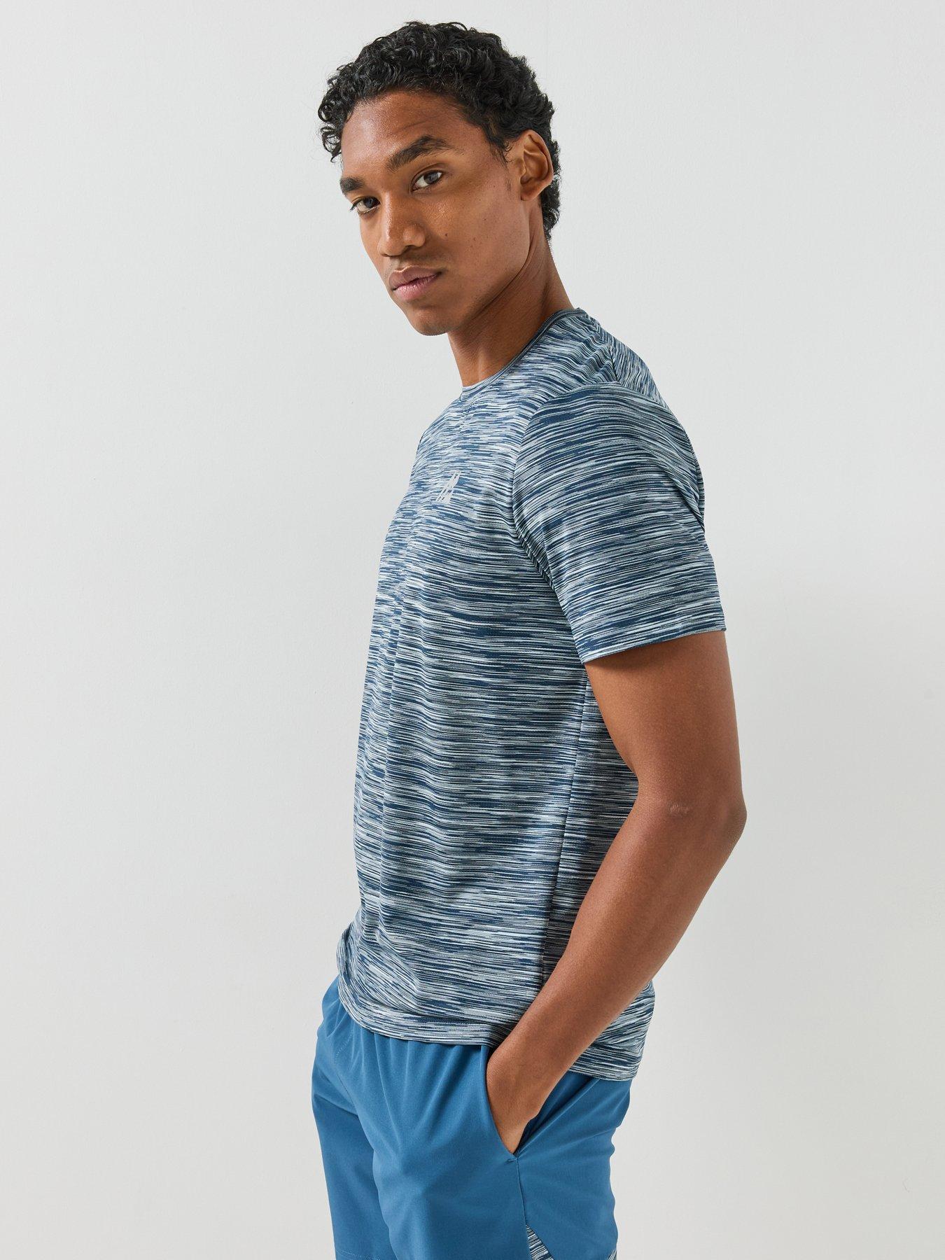 Image 5 of 6 of Montirex Mens Trail 2.0 Stretch Marl T-Shirt - Blue