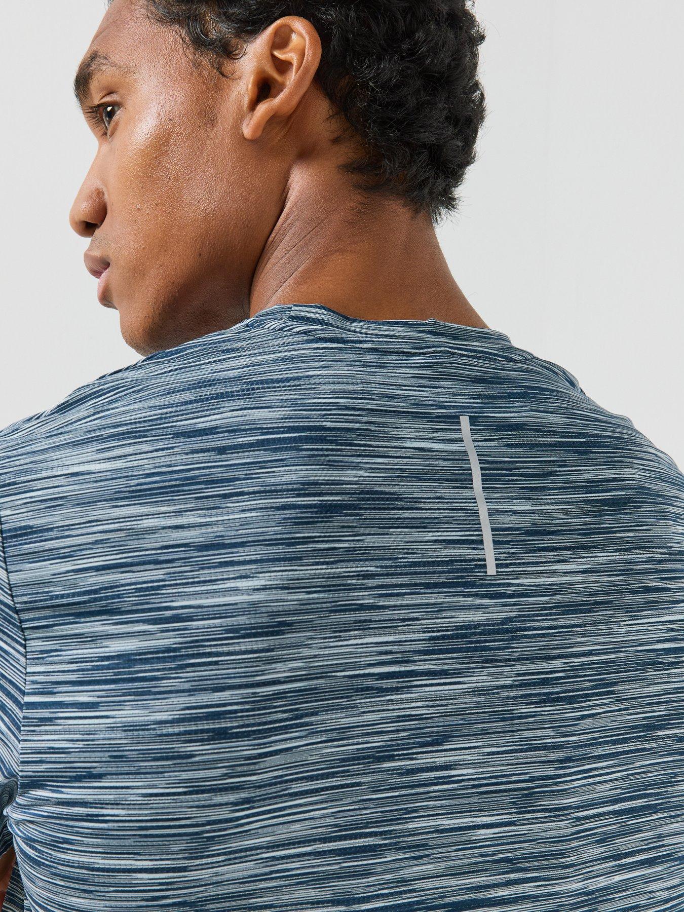 Image 6 of 6 of Montirex Mens Trail 2.0 Stretch Marl T-Shirt - Blue