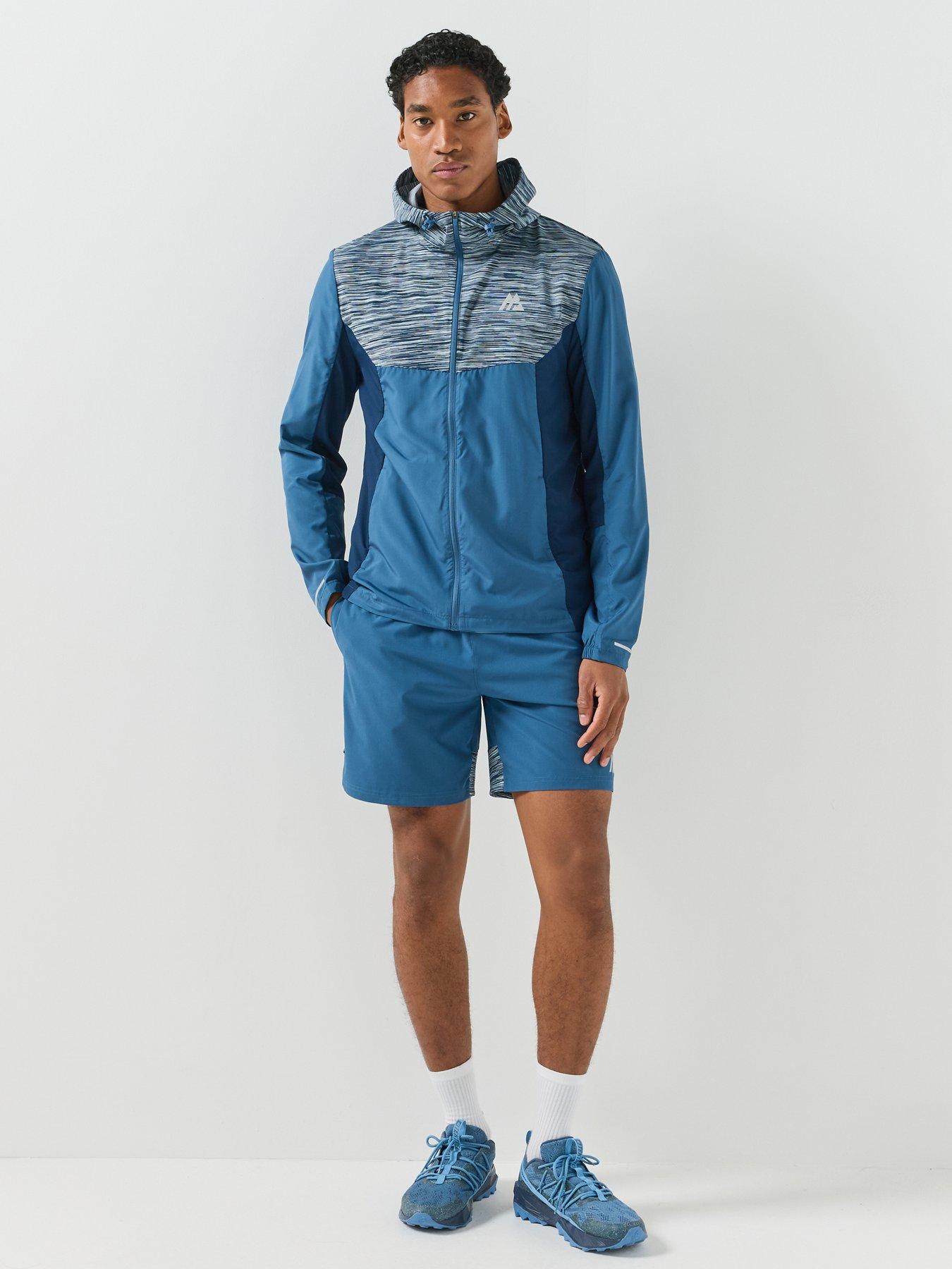 Image 3 of 6 of Montirex Mens Trail 3.0 Reflective Full Zip Hooded Windbreaker - Blue