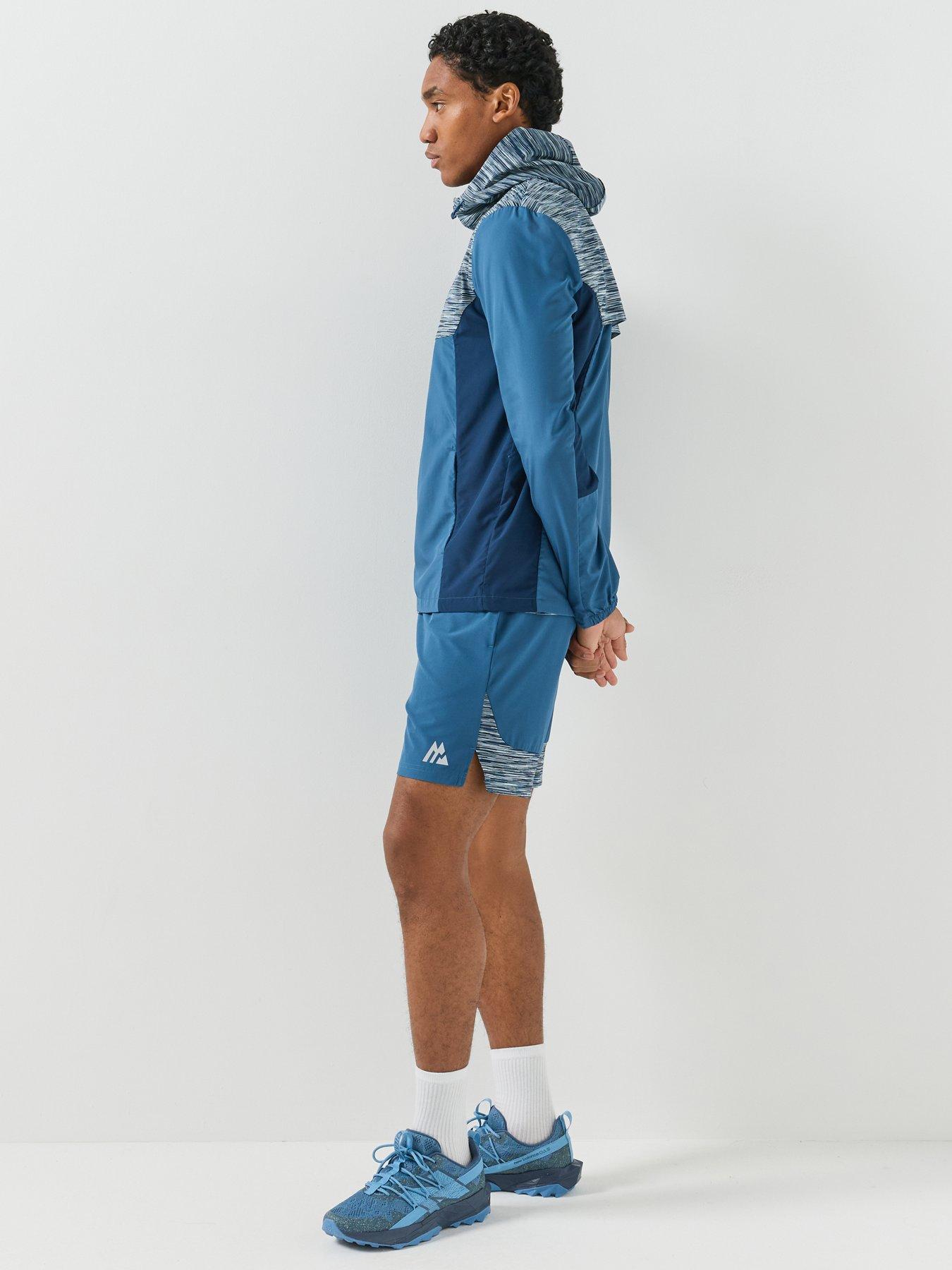Image 5 of 6 of Montirex Mens Trail 3.0 Reflective Full Zip Hooded Windbreaker - Blue