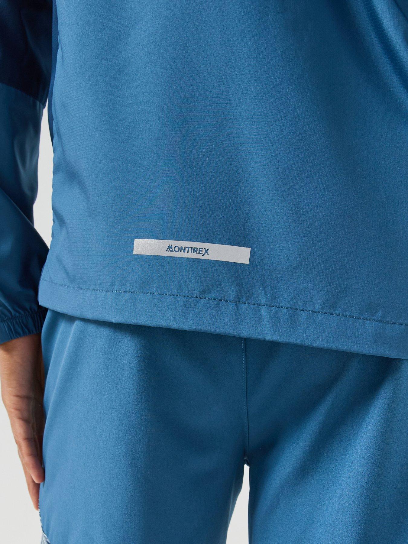 Image 6 of 6 of Montirex Mens Trail 3.0 Reflective Full Zip Hooded Windbreaker - Blue