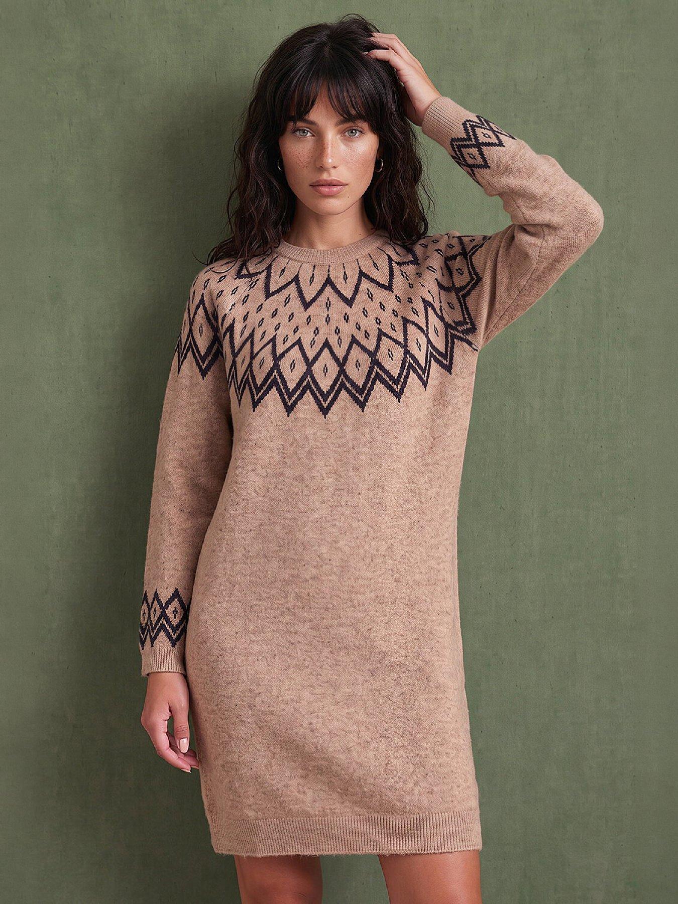 Image 1 of 4 of Roman Fairisle Knit Dress